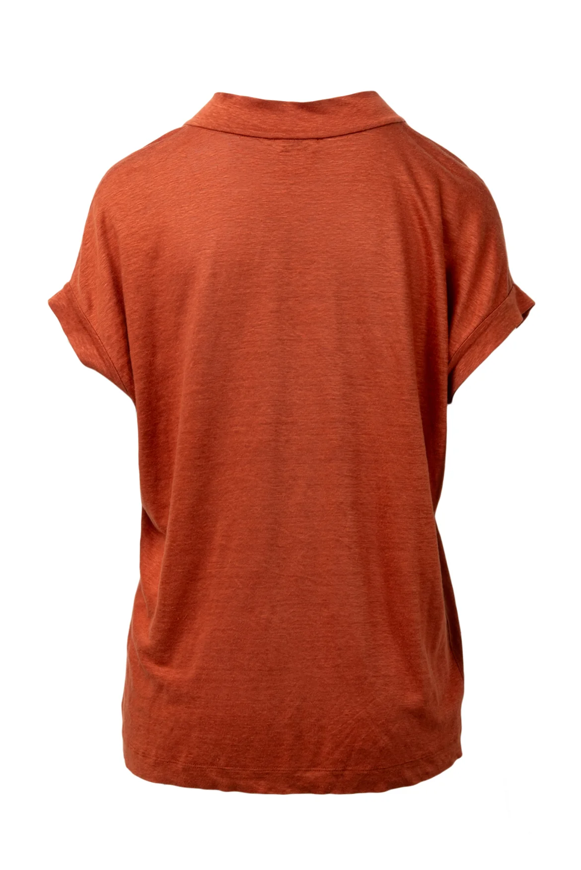 Brunello Cucinelli Size M Linen & Silk Monili Trim V Neck Tops - Image 2