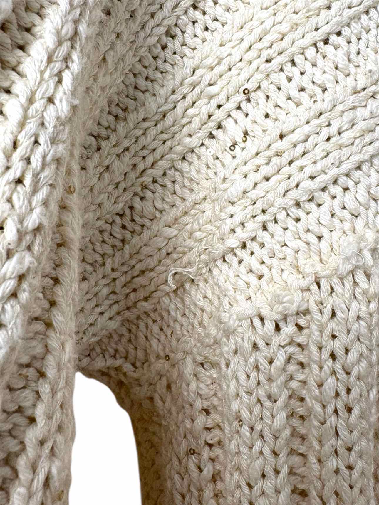 Brunello Cucinelli Size M Metallic Ribbed Cotton Blend Cardigan - Image 7