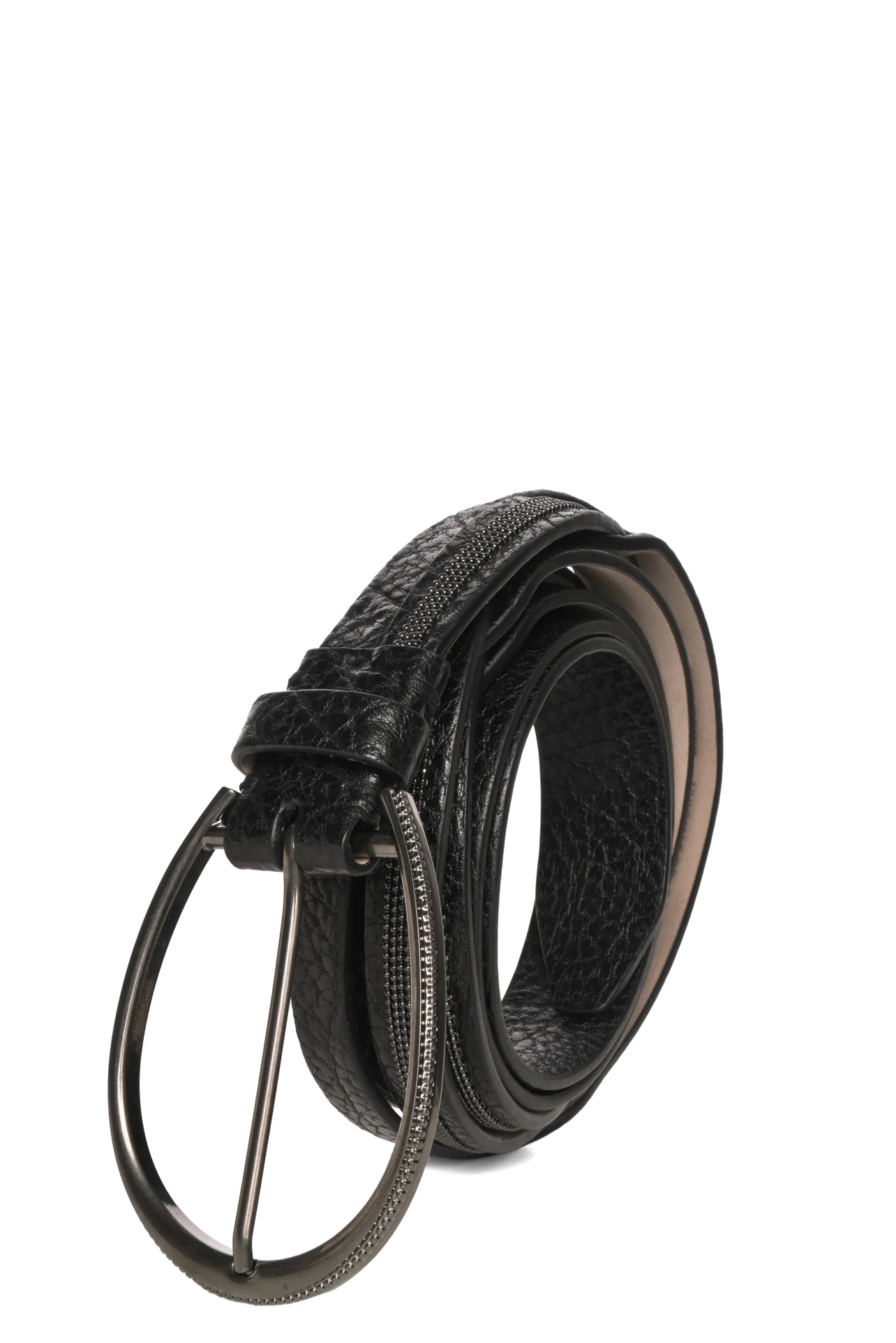 Brunello Cucinelli Size M Monili Trim Braided Leather Belt - Image 2
