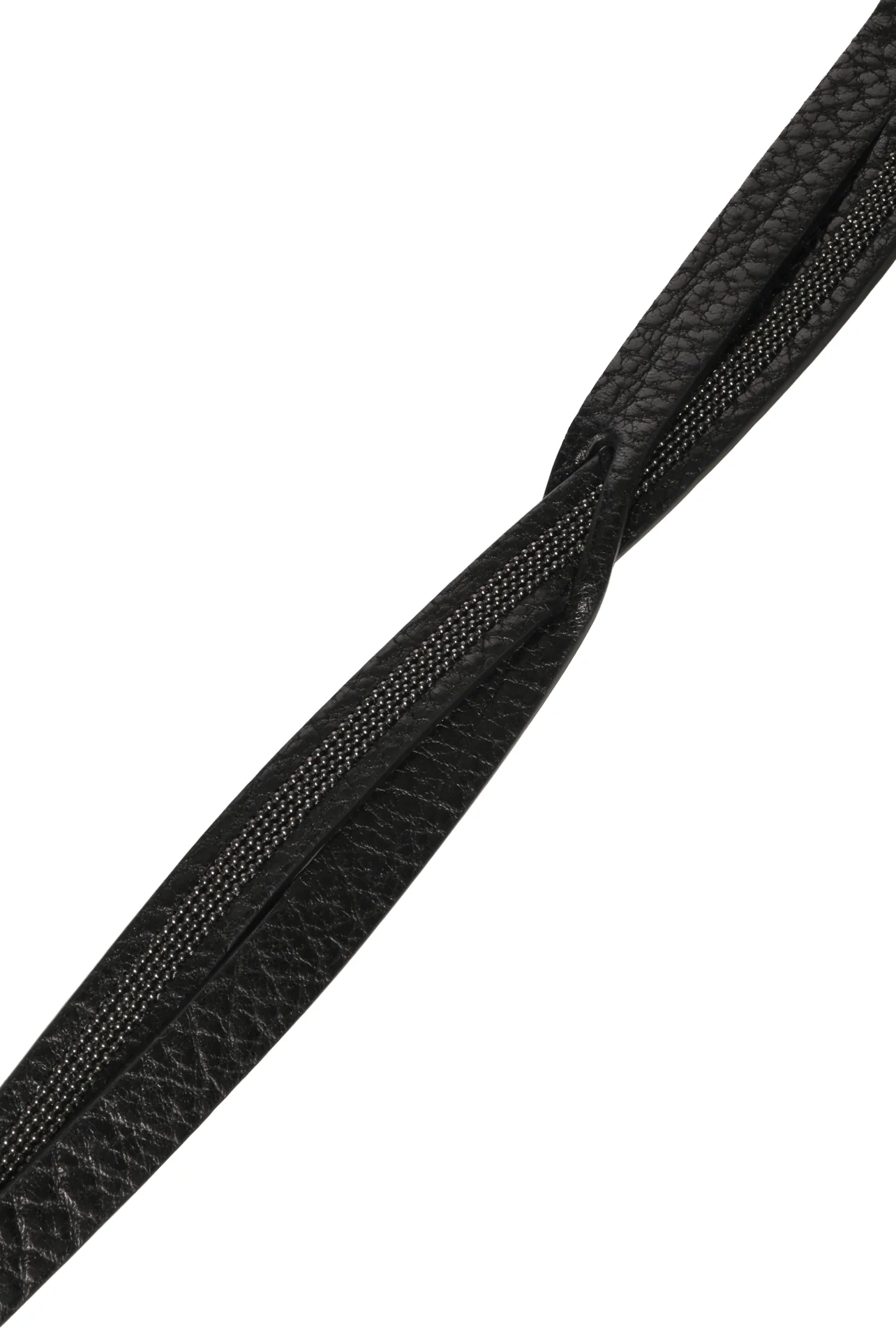 Brunello Cucinelli Size M Monili Trim Braided Leather Belt - Image 3