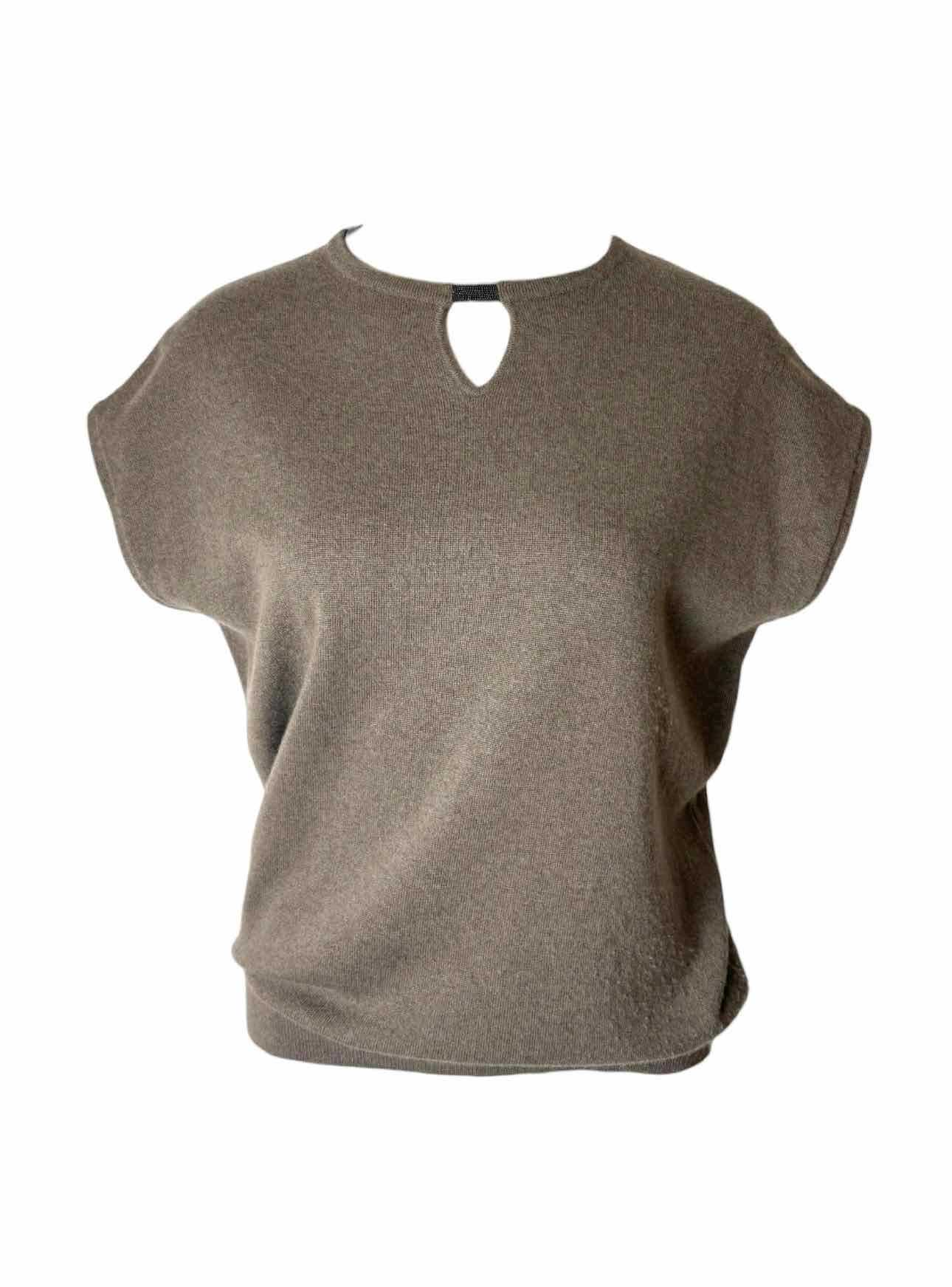 Brunello Cucinelli Size M Wool Blend Sleeveless Sweater - Image 2