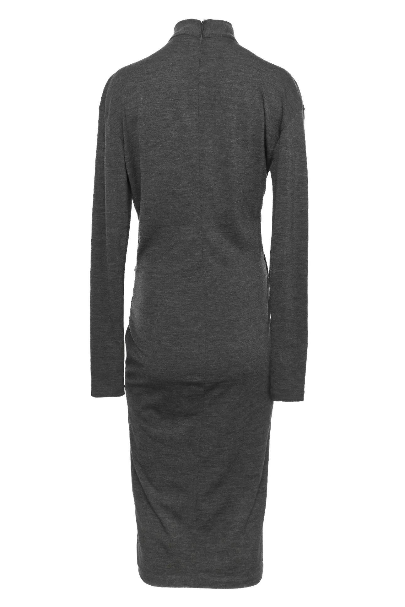 Brunello Cucinelli Size S Wrap Effect Wool Midi Dress - Image 2