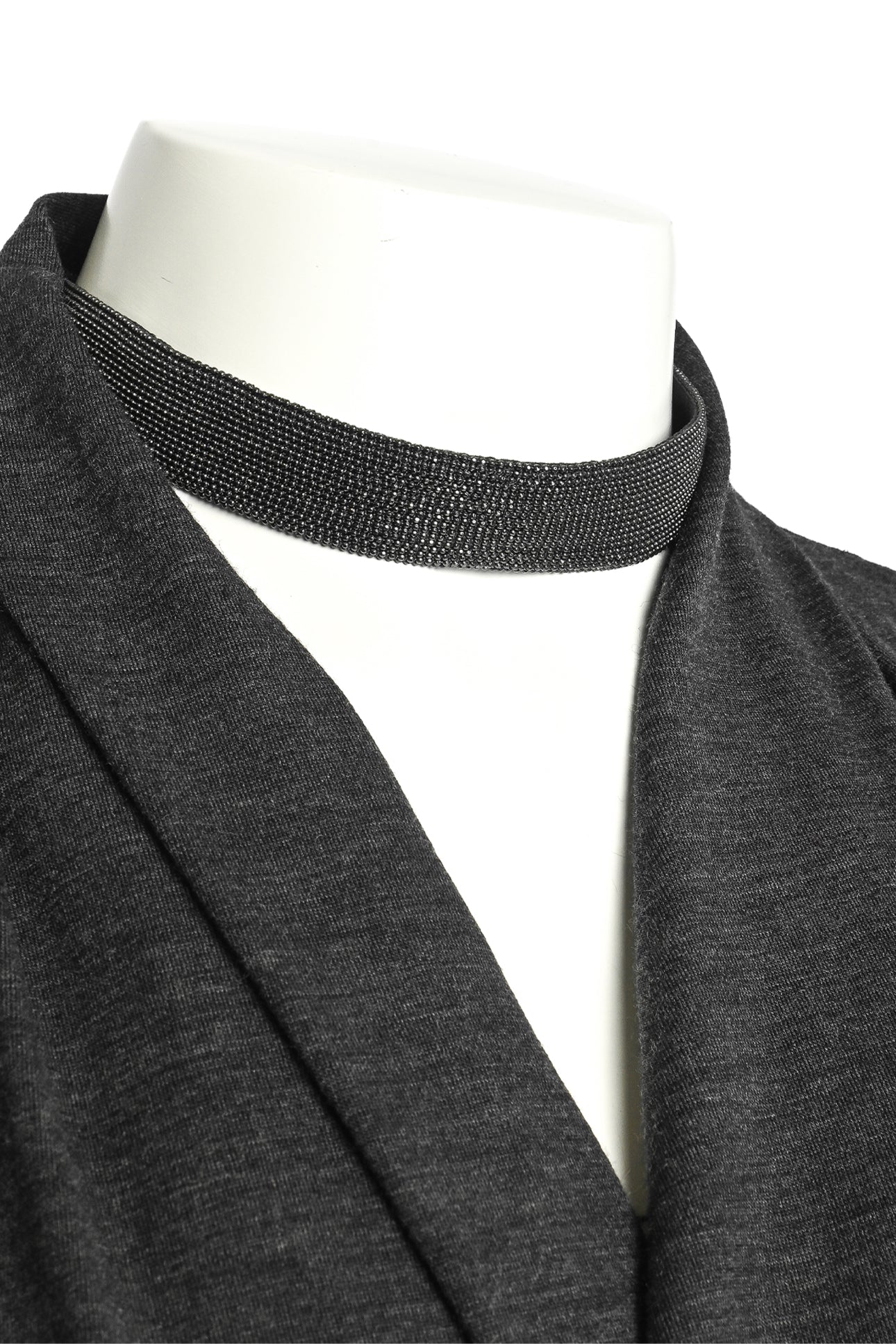 Brunello Cucinelli Size S Wrap Effect Wool Midi Dress - Image 3