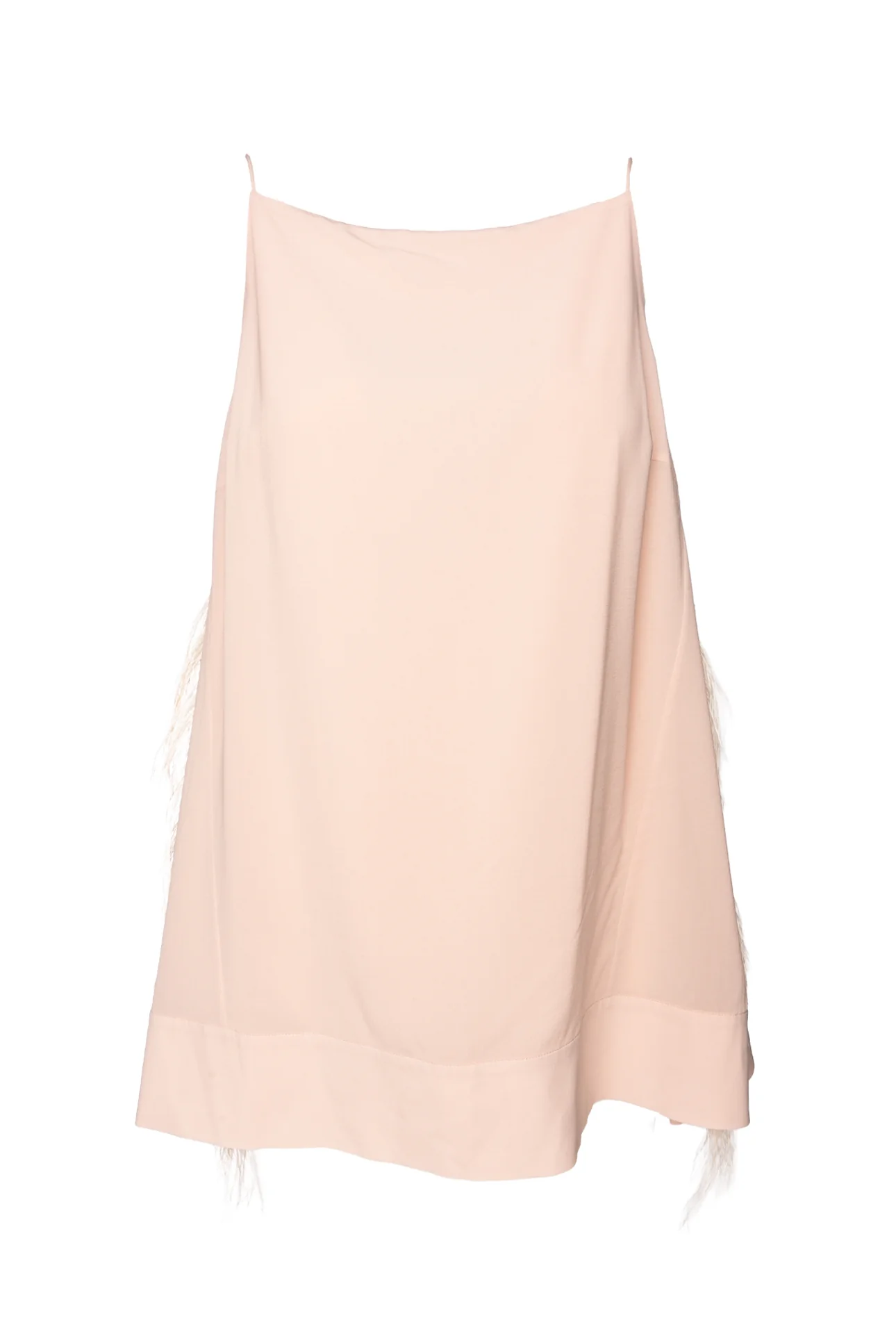 Brunello Cucinelli Size XL Feather Detail Silk Tank Top - Image 2
