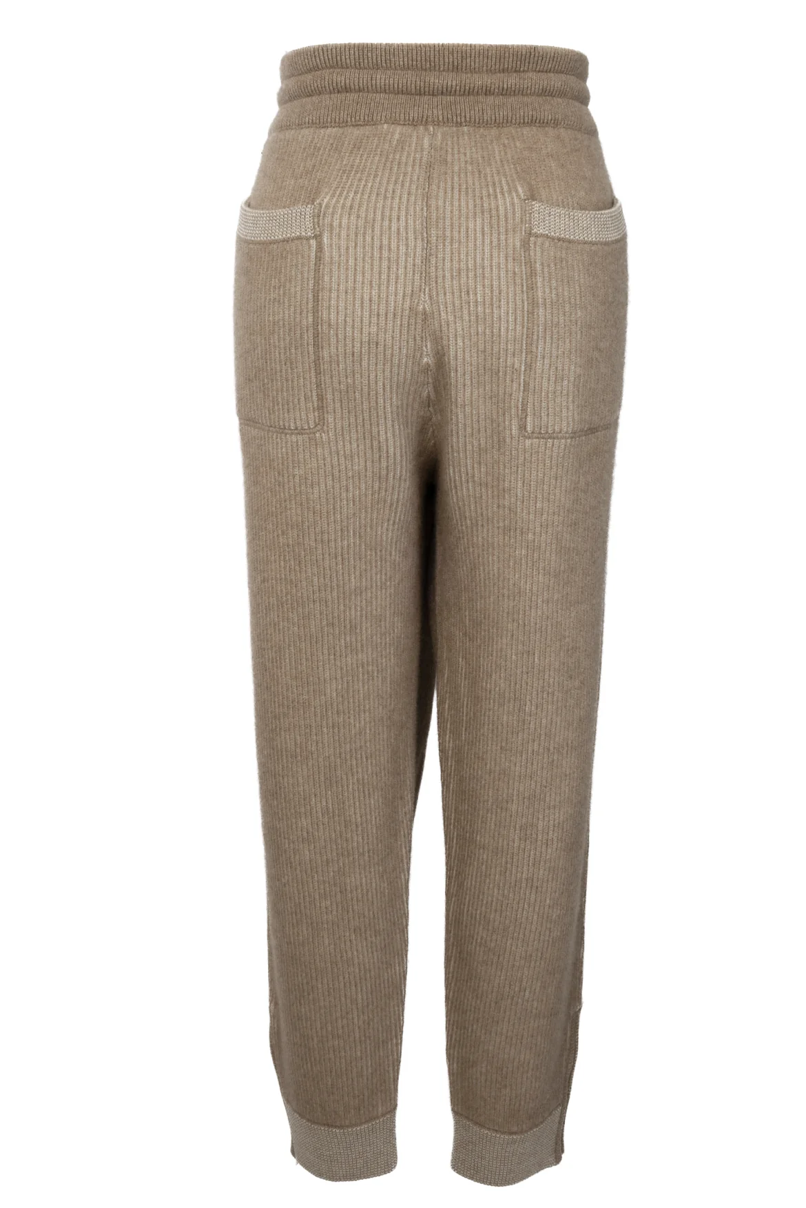 Brunello Cucinelli Size XL Men's Tapered Ribbed Cashmere Sweatpants - Image 2
