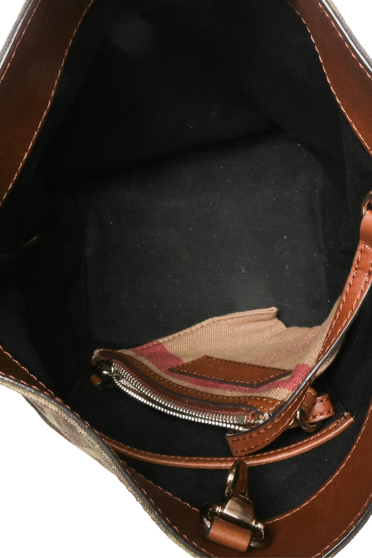 Burberry Canvas Camouflage Ashby Bucket Bag Crossbody - Image 7
