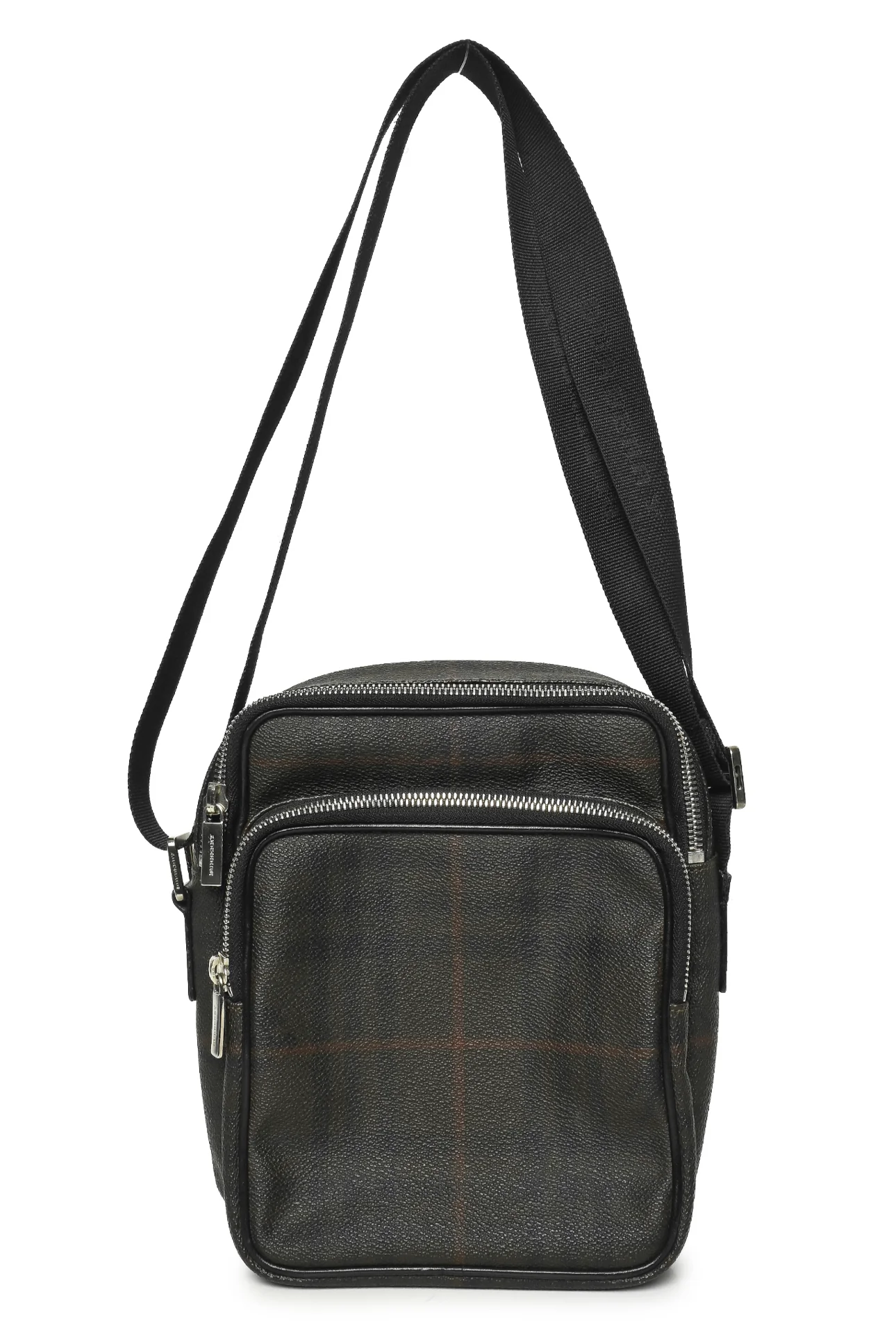 Burberry Coated Canvas Check Crossbody - Image 5