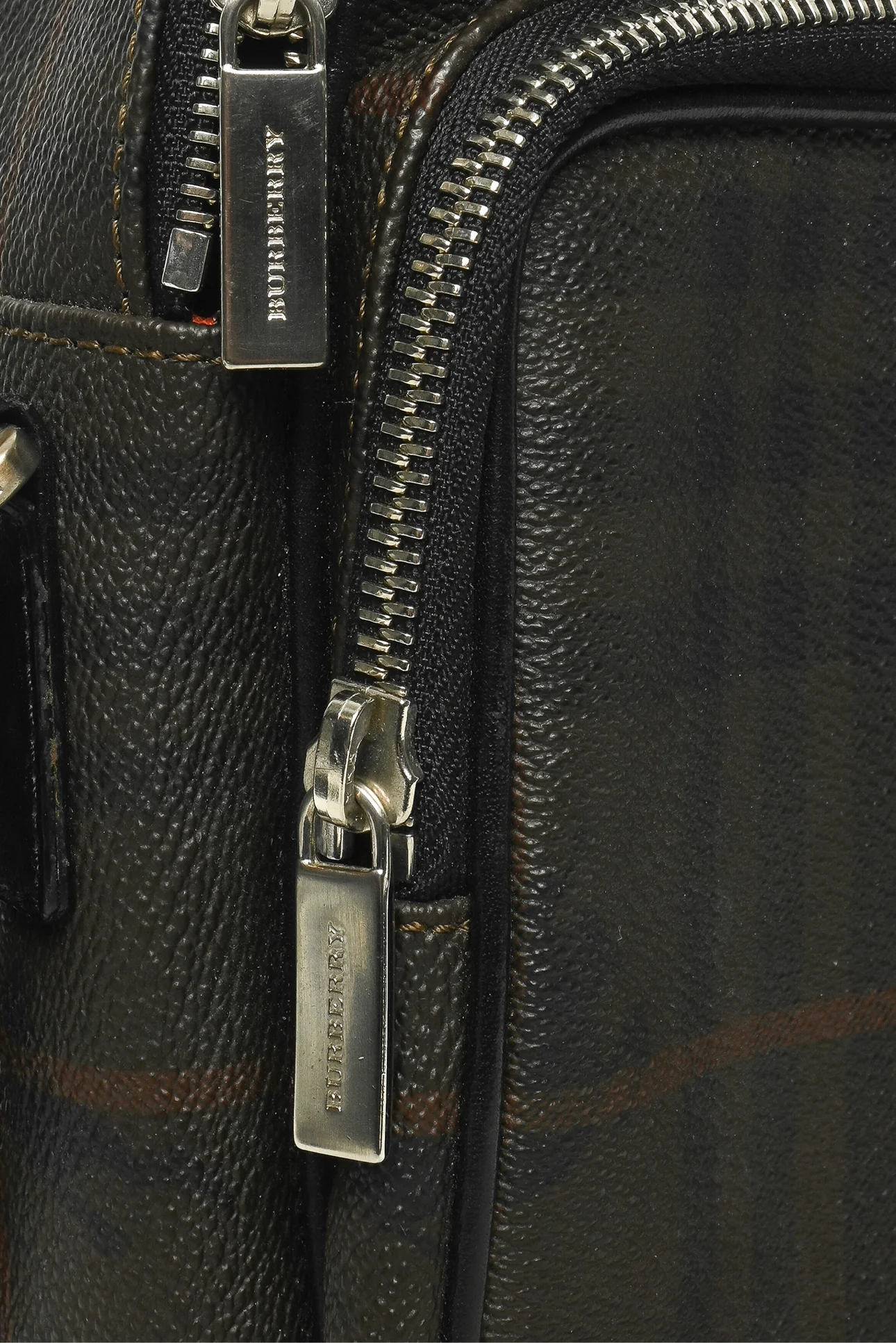 Burberry Coated Canvas Check Crossbody - Image 6