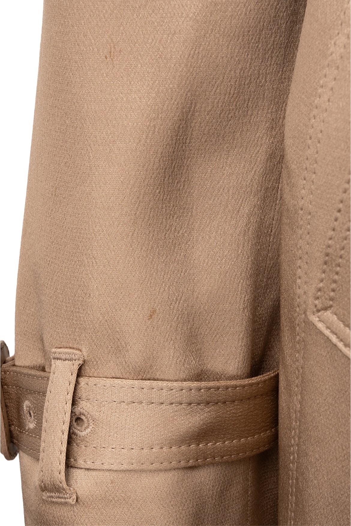 Burberry London Size 8 Silk Double Breasted Trench Coat - Image 4