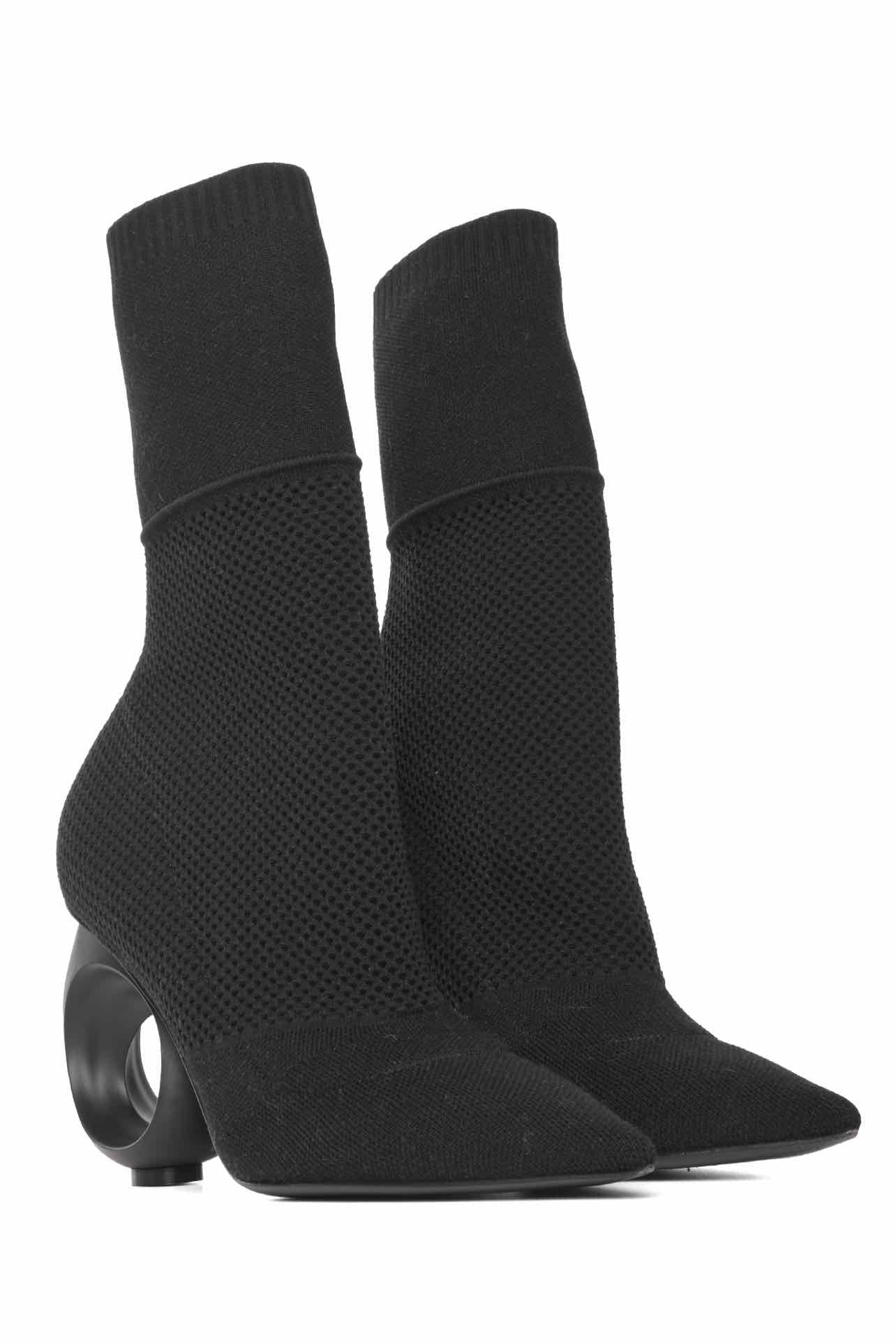 Burberry Size 36 Knit Stretch Fabric Kimberley Pointed Toe Ankle Boots - Image 2