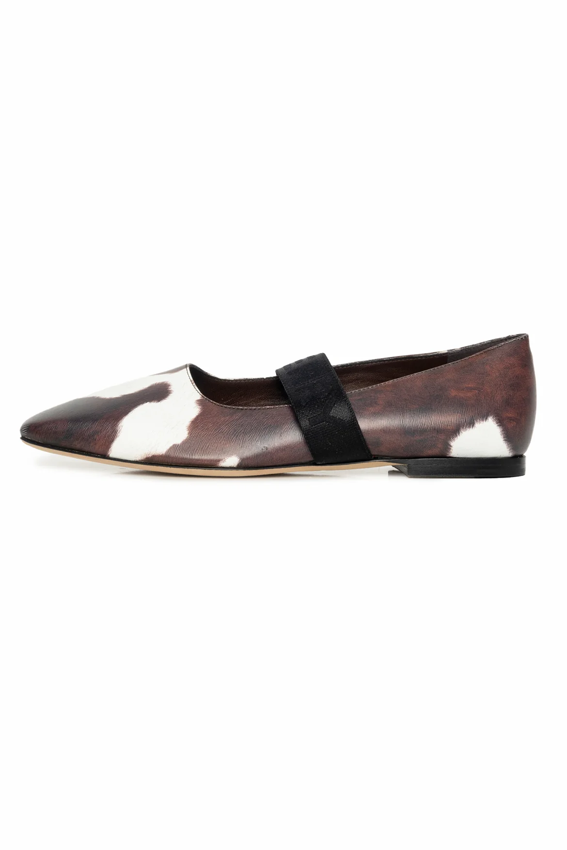 Burberry Size 37.5 Printed Leather Ballet Flats - Image 3