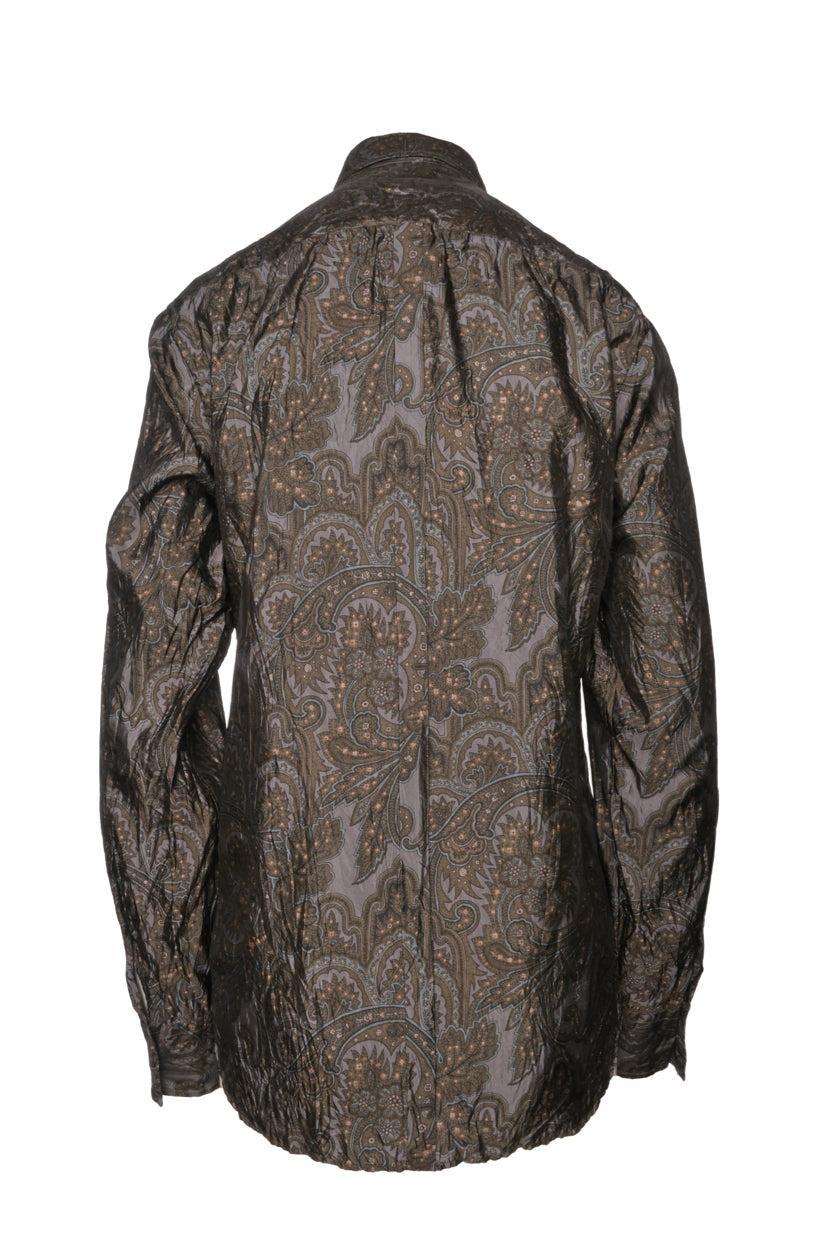 Burberry Size 38 Men's Silk Paisley Shirt Long Sleeve - Image 2