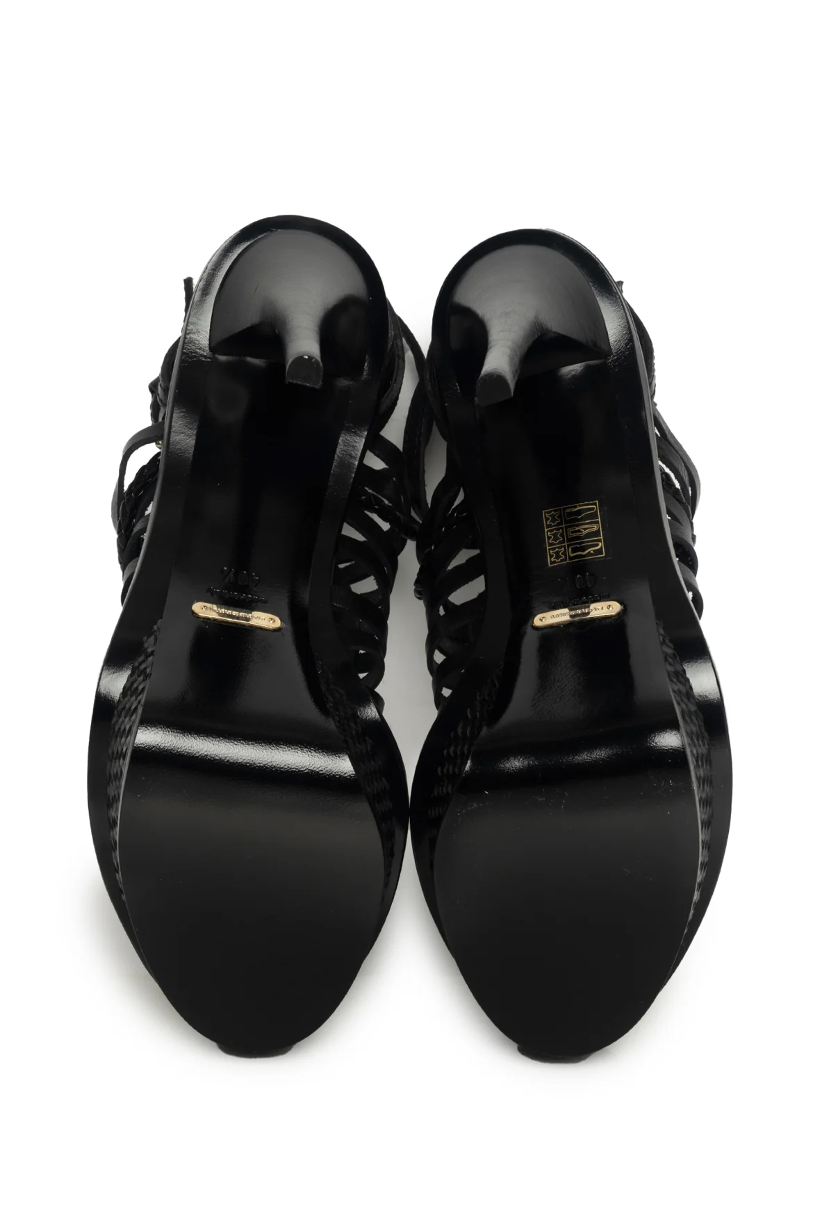 Burberry Size 40.5 Braid Plaits Ryder 140 Platform Sandals - Image 5