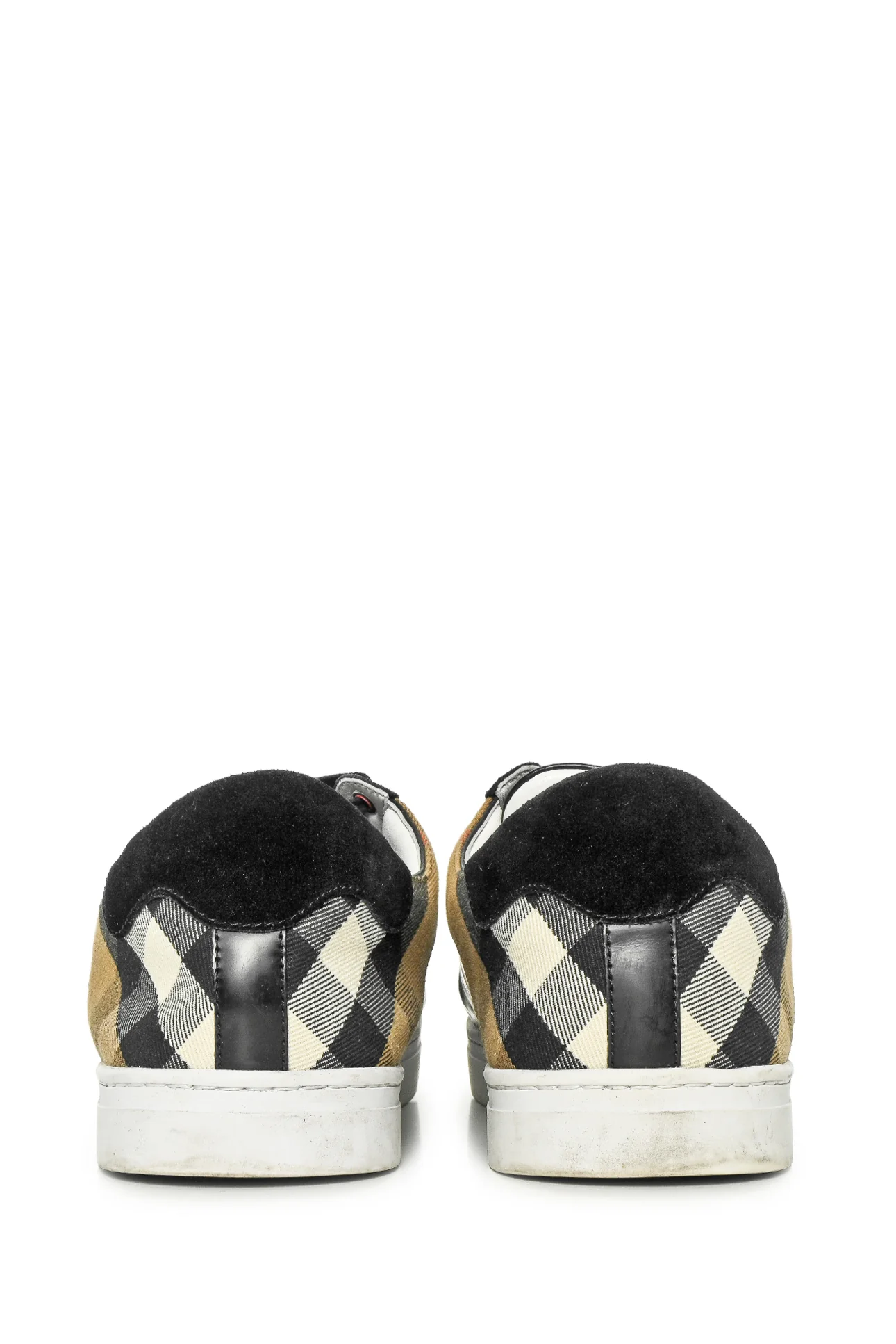 Burberry Size 46 Men's Leather, Suede & Check Sneakers - Image 4