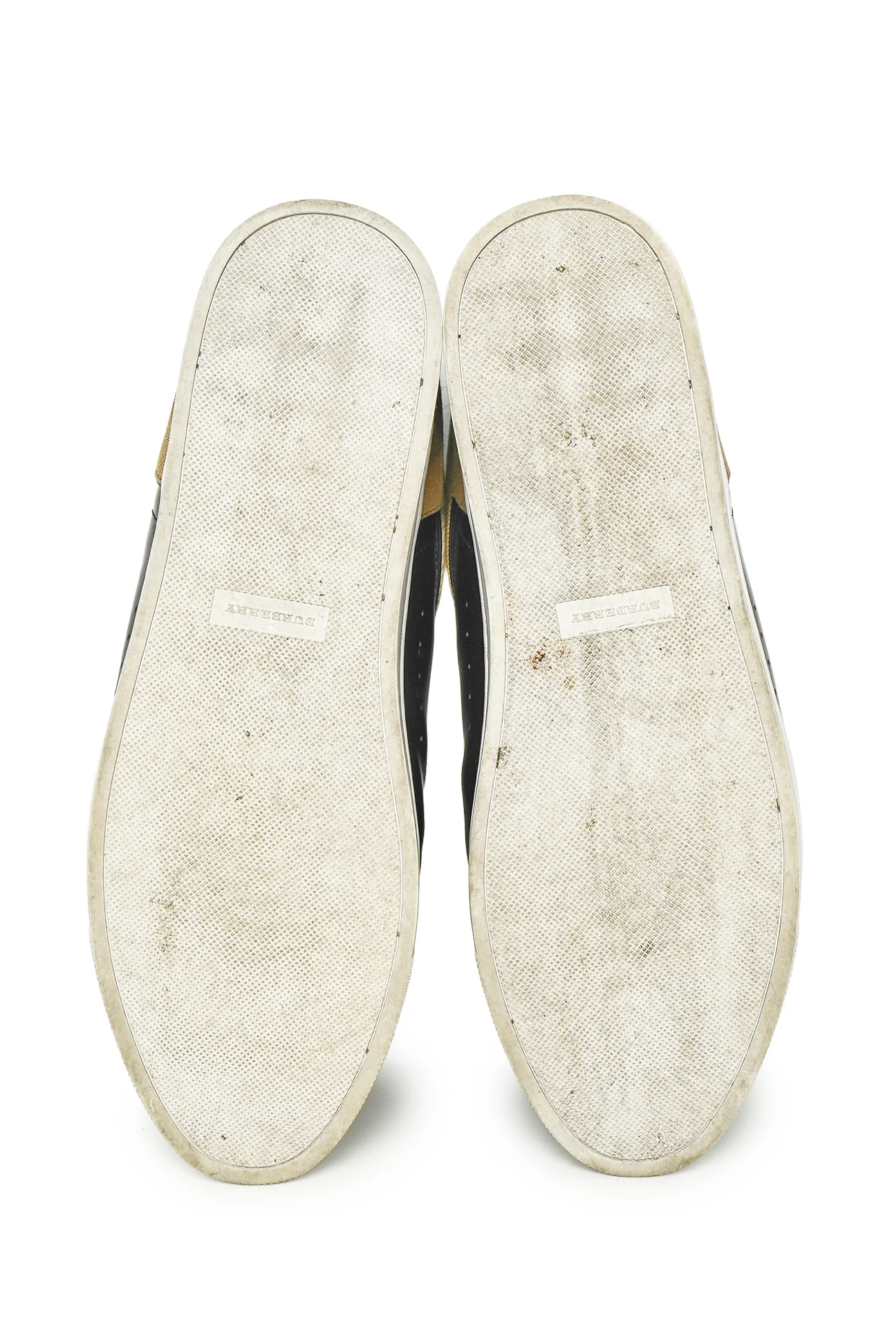Burberry Size 46 Men's Leather, Suede & Check Sneakers - Image 5