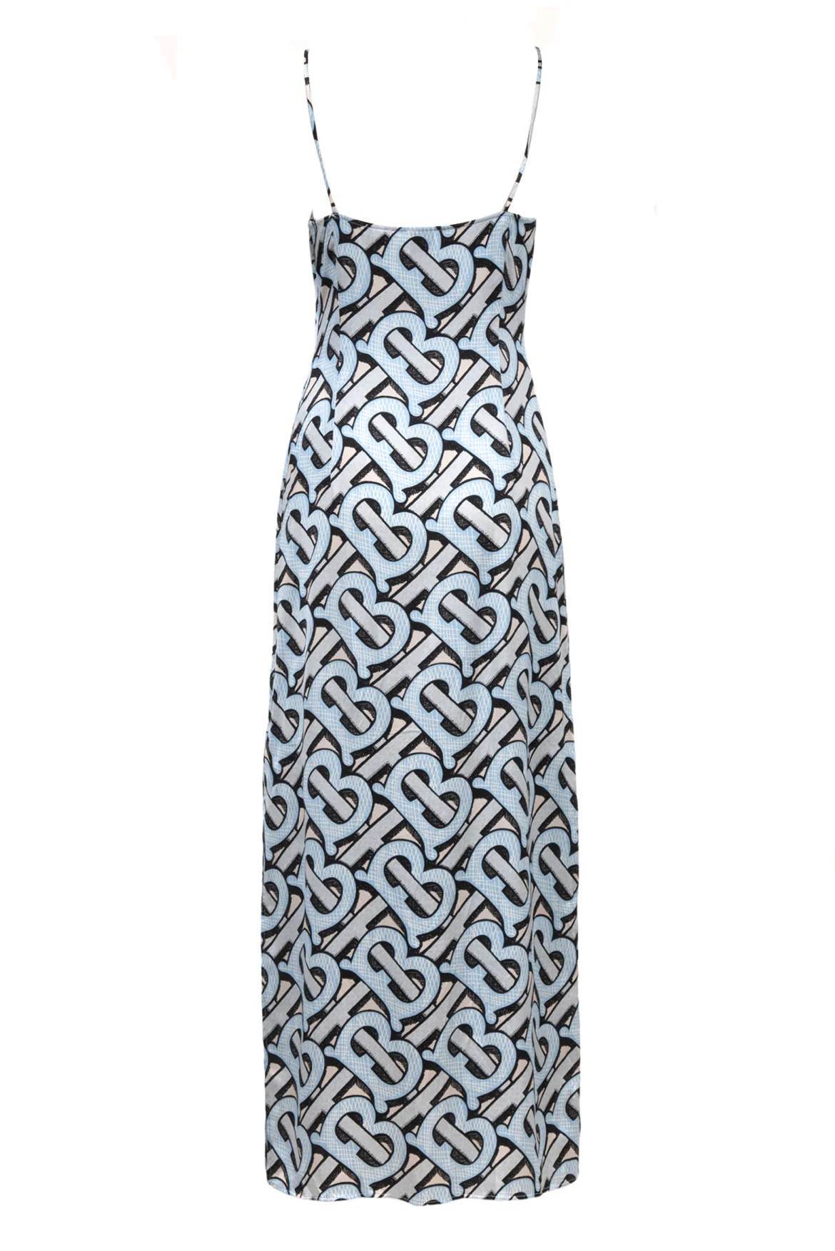 Burberry Size 6 TB Monogram Silk Slip Dress - Image 2