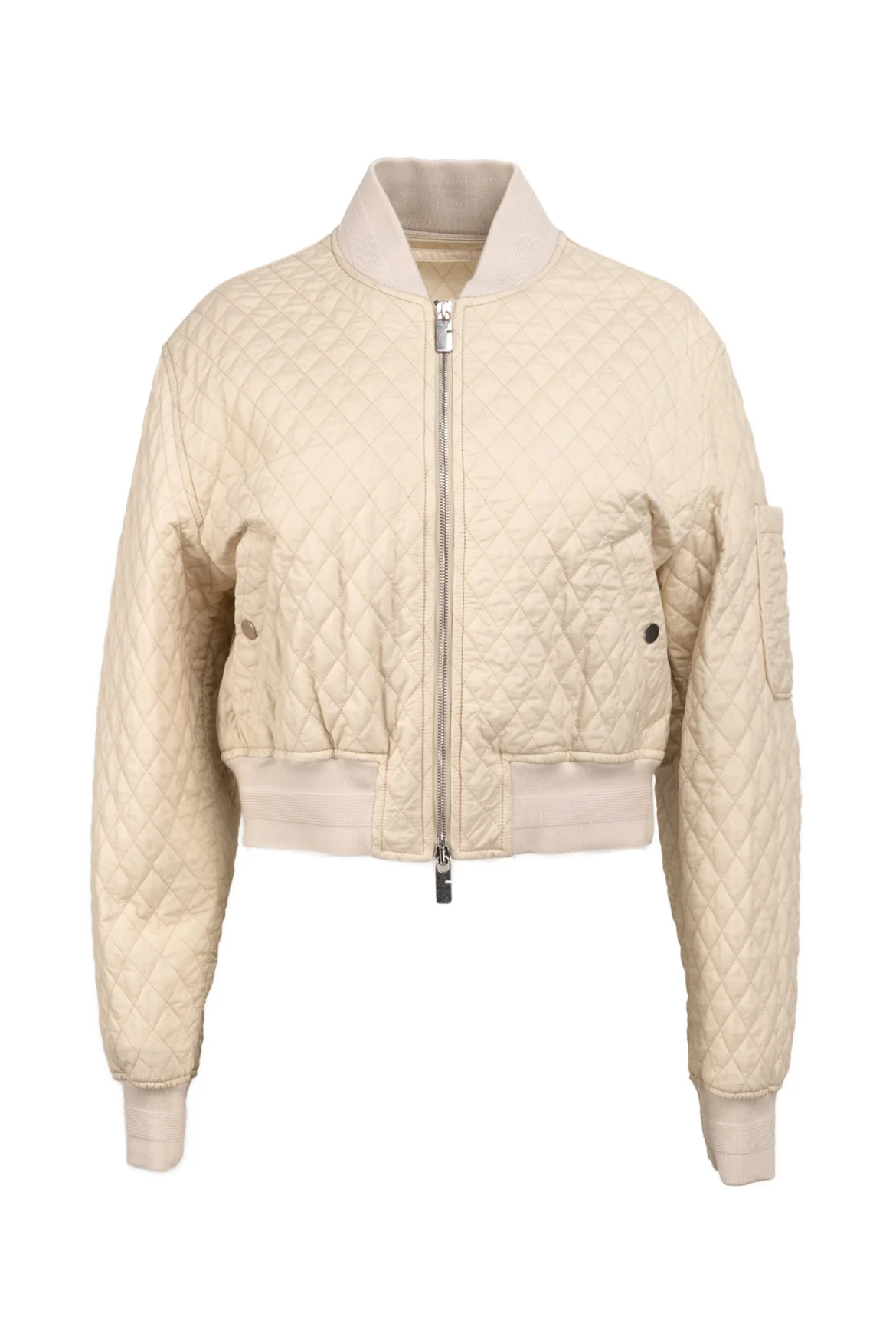 Burberry Size M Quilted Cropped Bomber Jacket