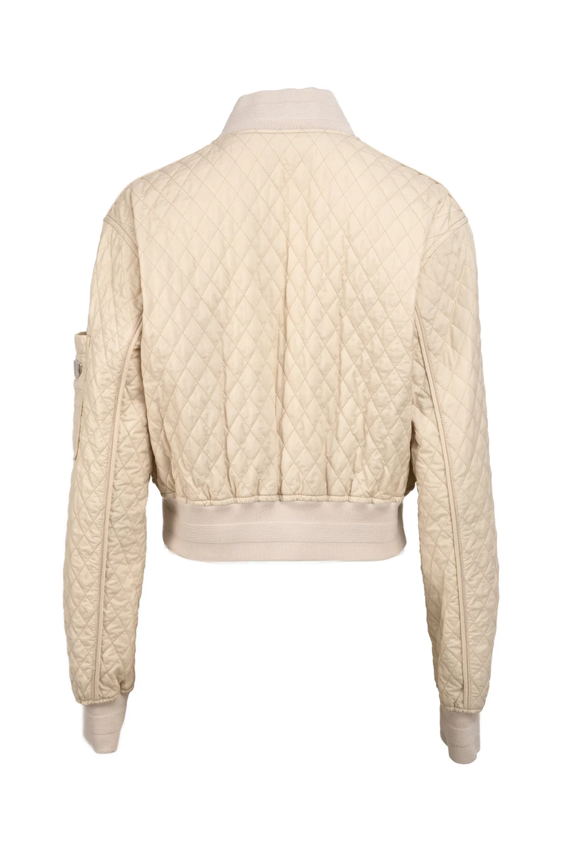 Burberry Size M Quilted Cropped Bomber Jacket - Image 2