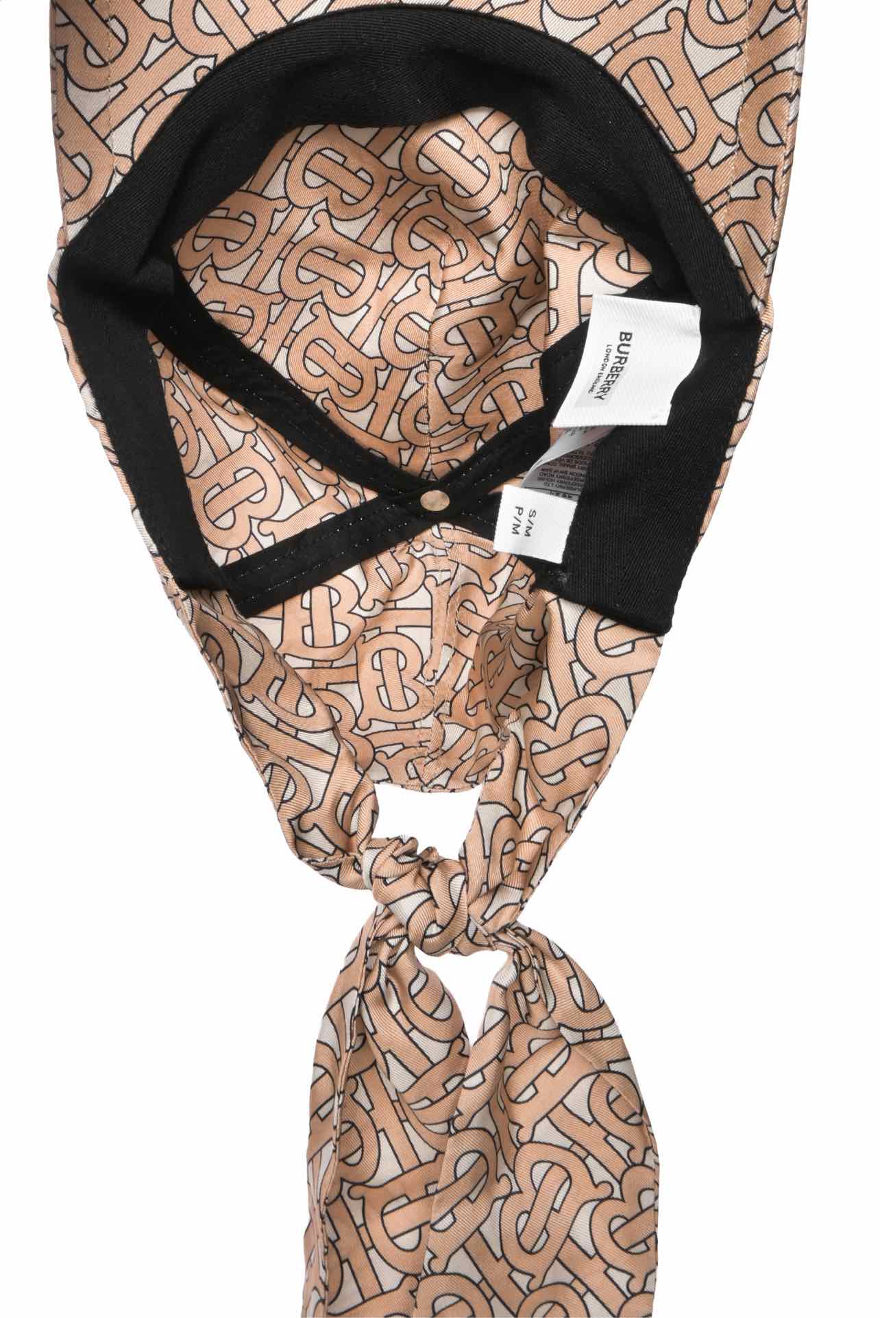 Burberry Size S/M Monogram Silk Foulard Basebal Hat - Image 3