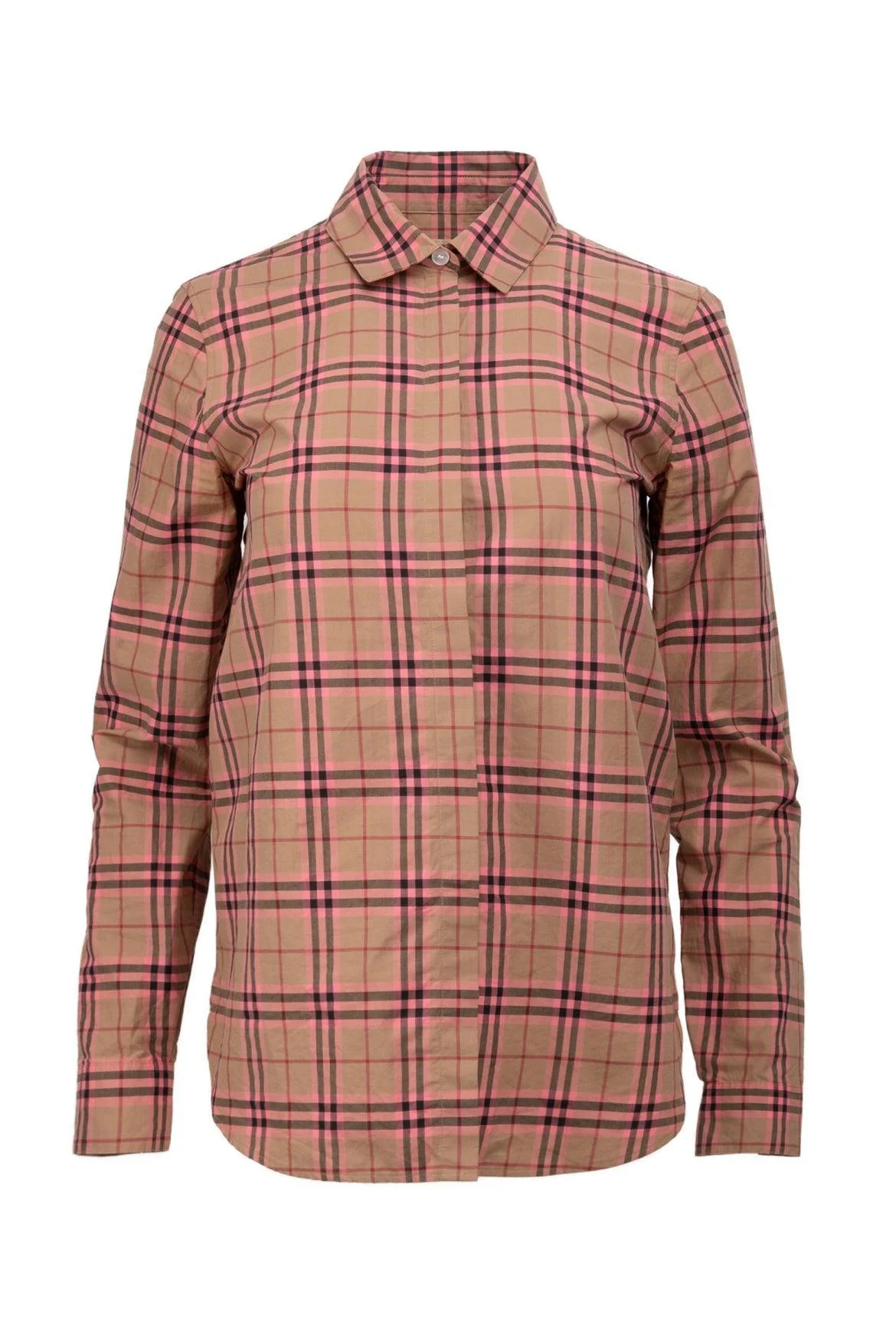 Burberry Size XS Plaid Cotton Shirt