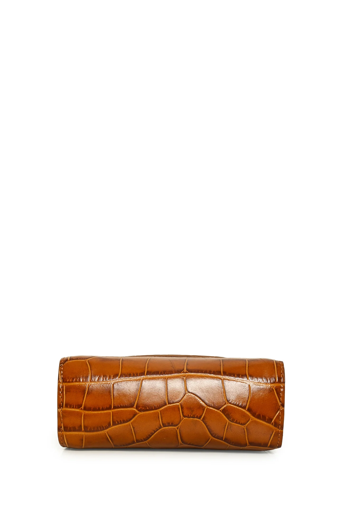 BY FAR Mini Croco Embossed Top Handle Purse - Image 4