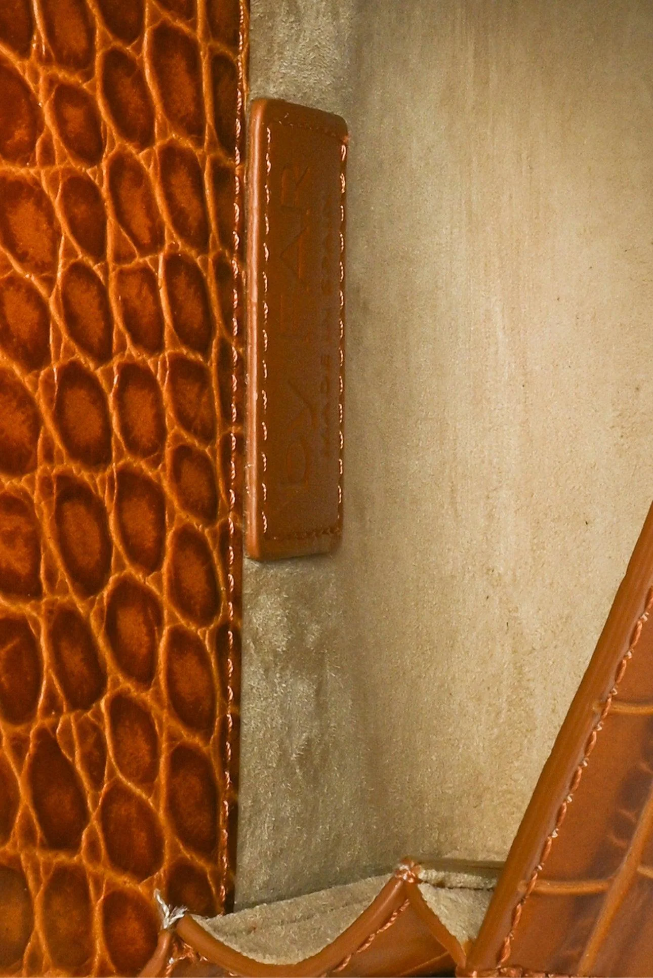 BY FAR Mini Croco Embossed Top Handle Purse - Image 6