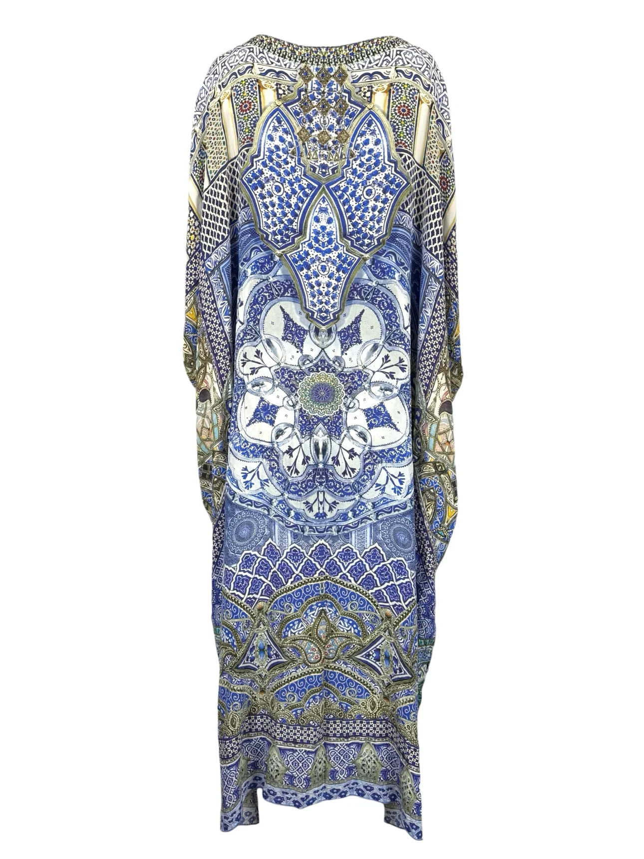 Camilla Size OS Embellished Short Sleeve Maxi Kaftan - Image 2
