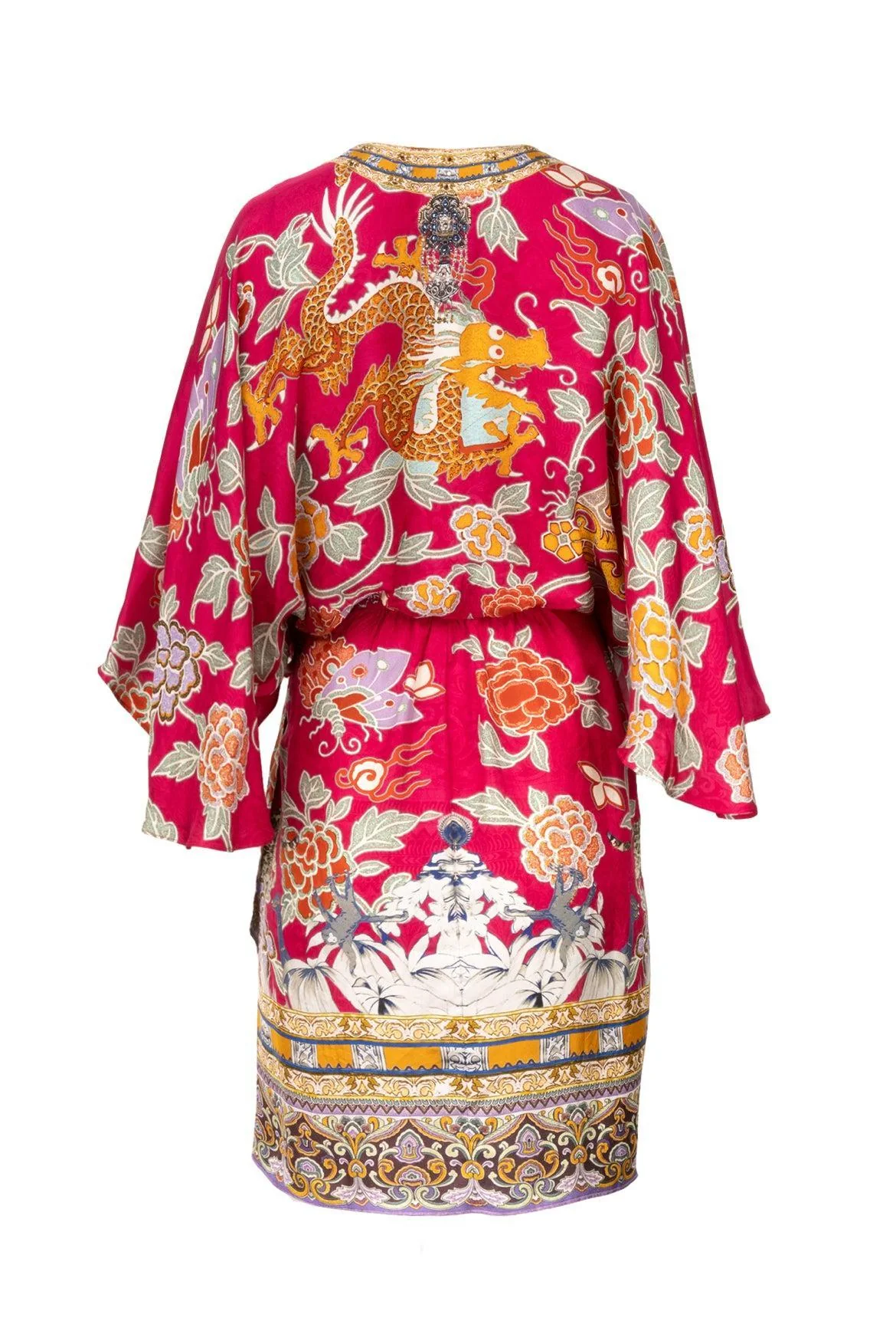 Camilla Size S Embellished Short Wrap Dress - Image 2