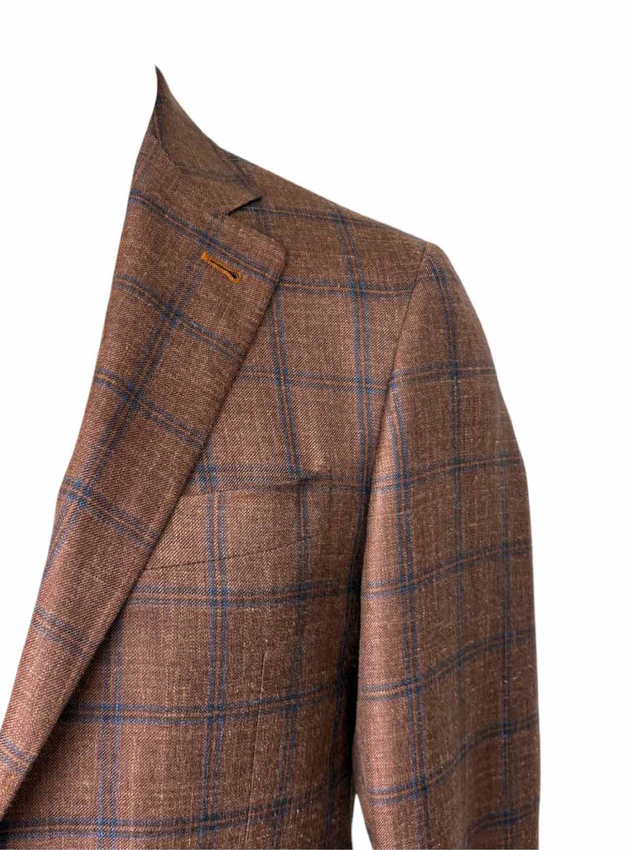 Canali Size 40 Men's Check Wool Blend Blazer - Image 3