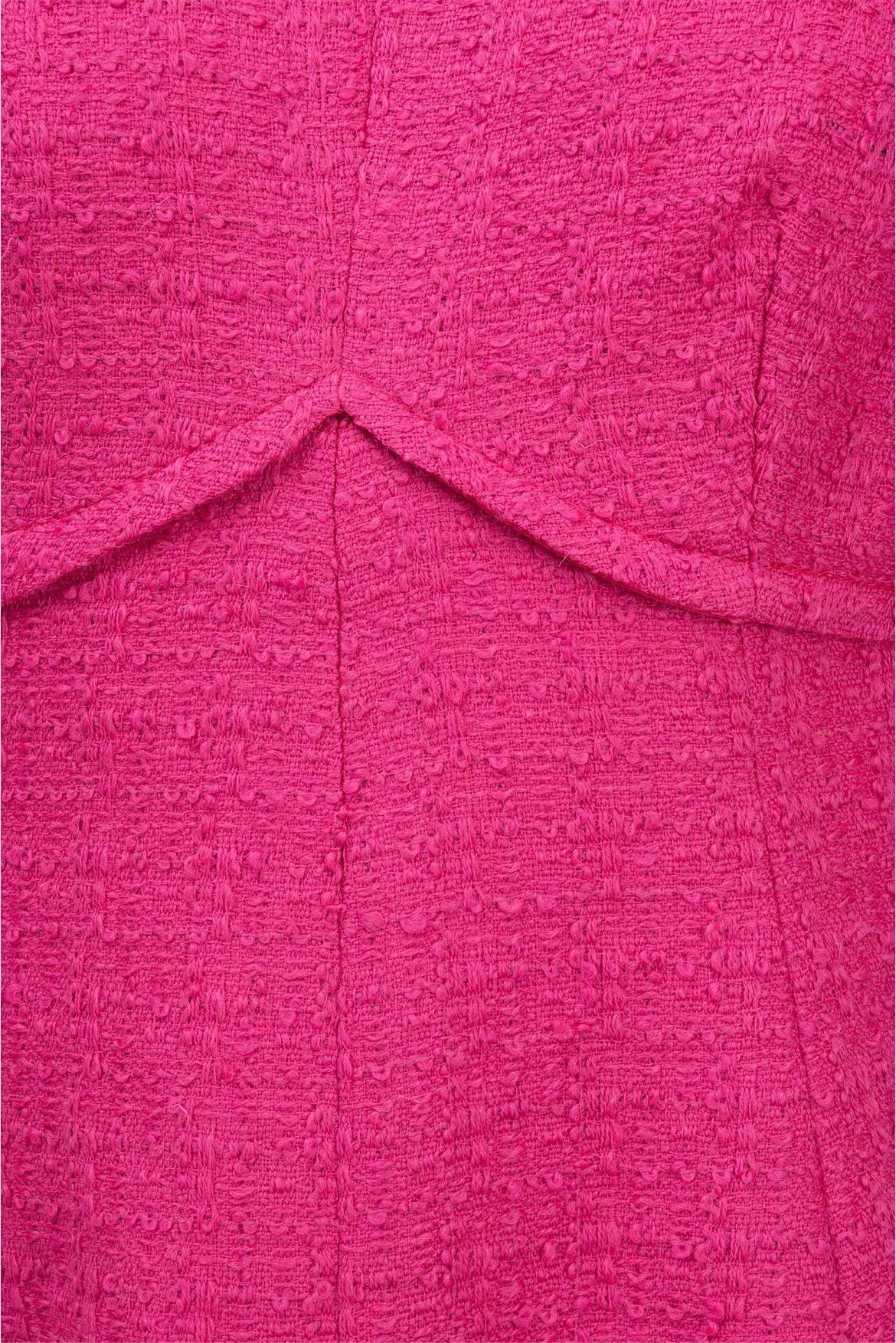 Carolina Herrera Size 6 Wool Blend Tweed Midi Dress - Image 3