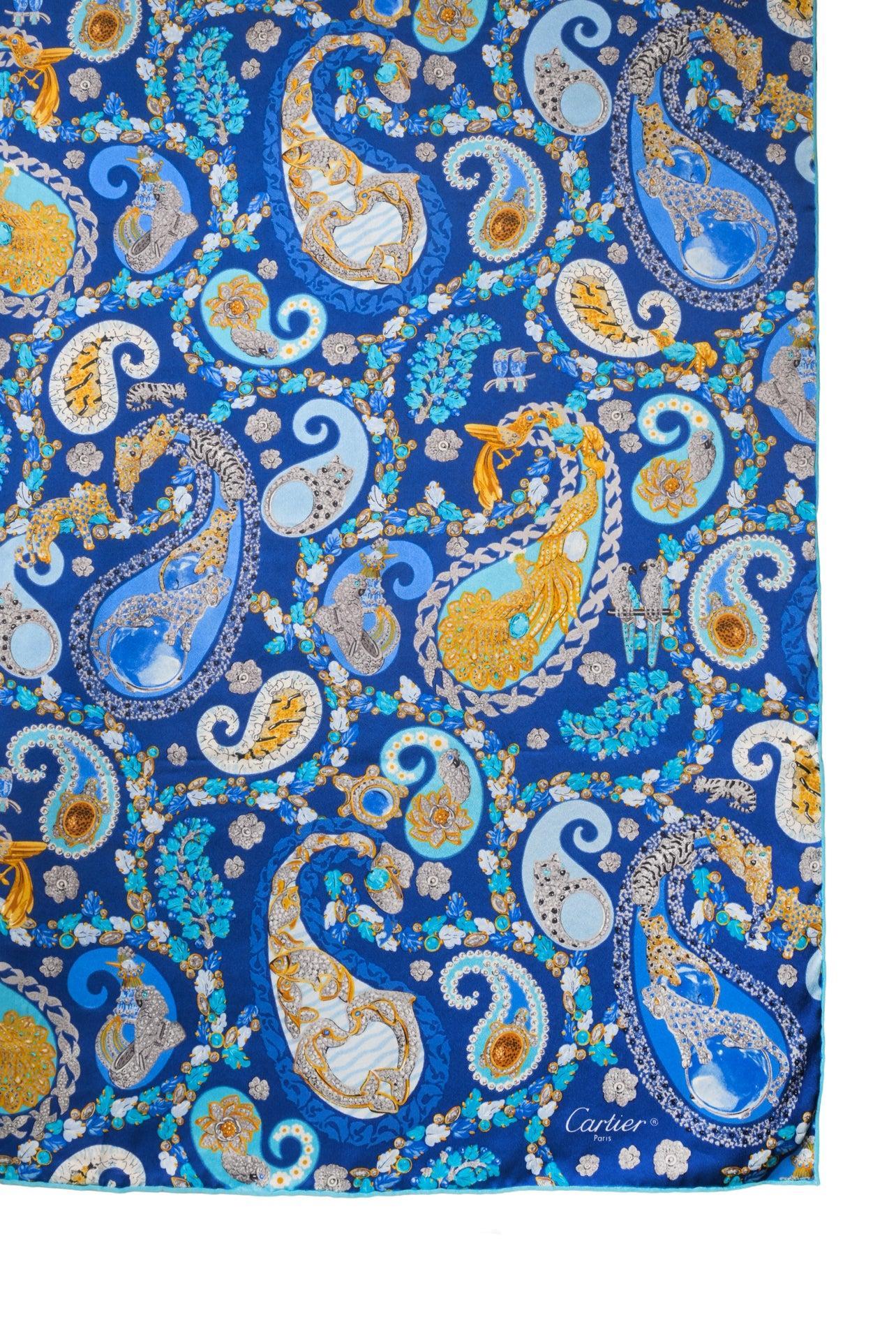 Cartier Jewel Paisley Print Silk Scarf - Image 2