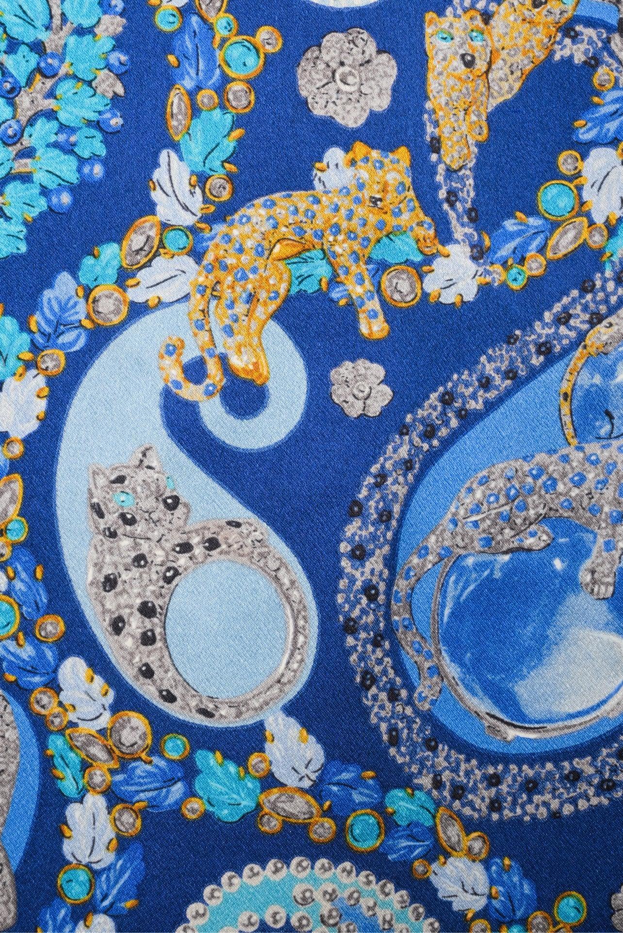 Cartier Jewel Paisley Print Silk Scarf - Image 3