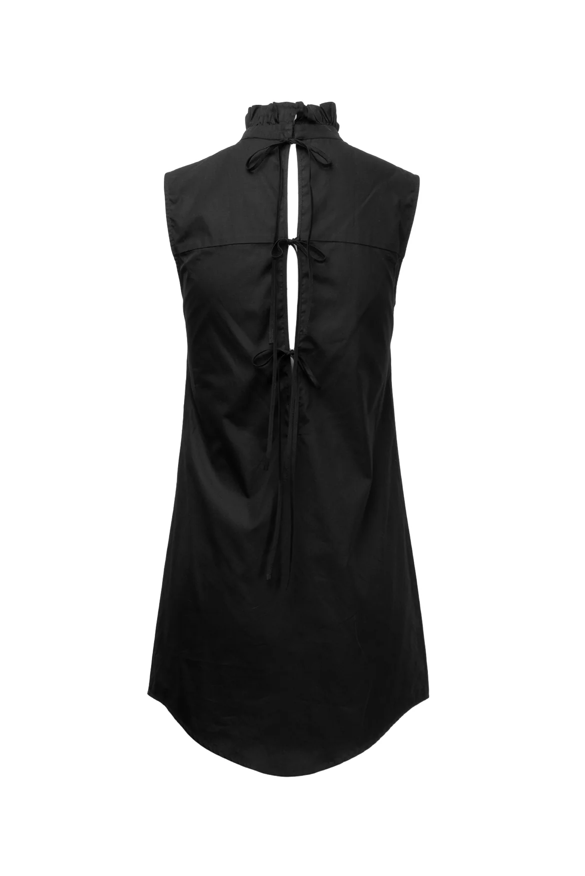 Cecilie Bahnsen Size 2 Ruffle Mock Neck Sleeveless Cotton Mini Dress - Image 2