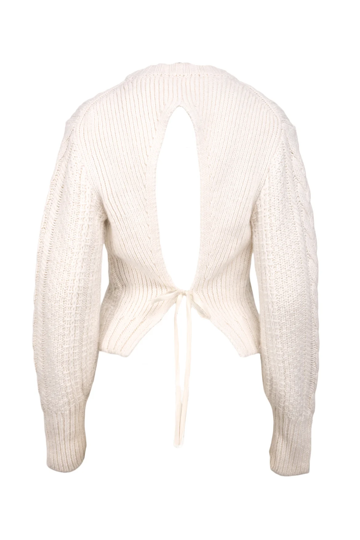 Cecilie Bahnsen Size XS/S Geneva Open-Back Cable Knit Sweater - Image 2