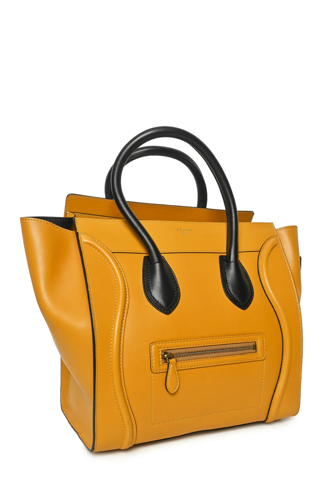 Celine 2013 Two-Tone Calfskin Leather Mini Luggage Tote - Image 2