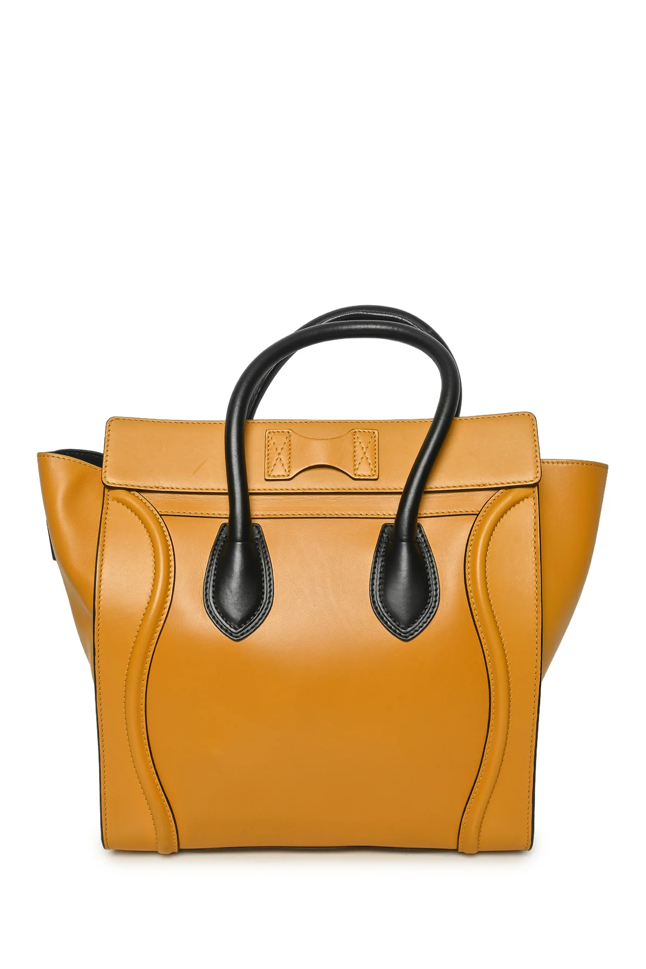 Celine 2013 Two-Tone Calfskin Leather Mini Luggage Tote - Image 3
