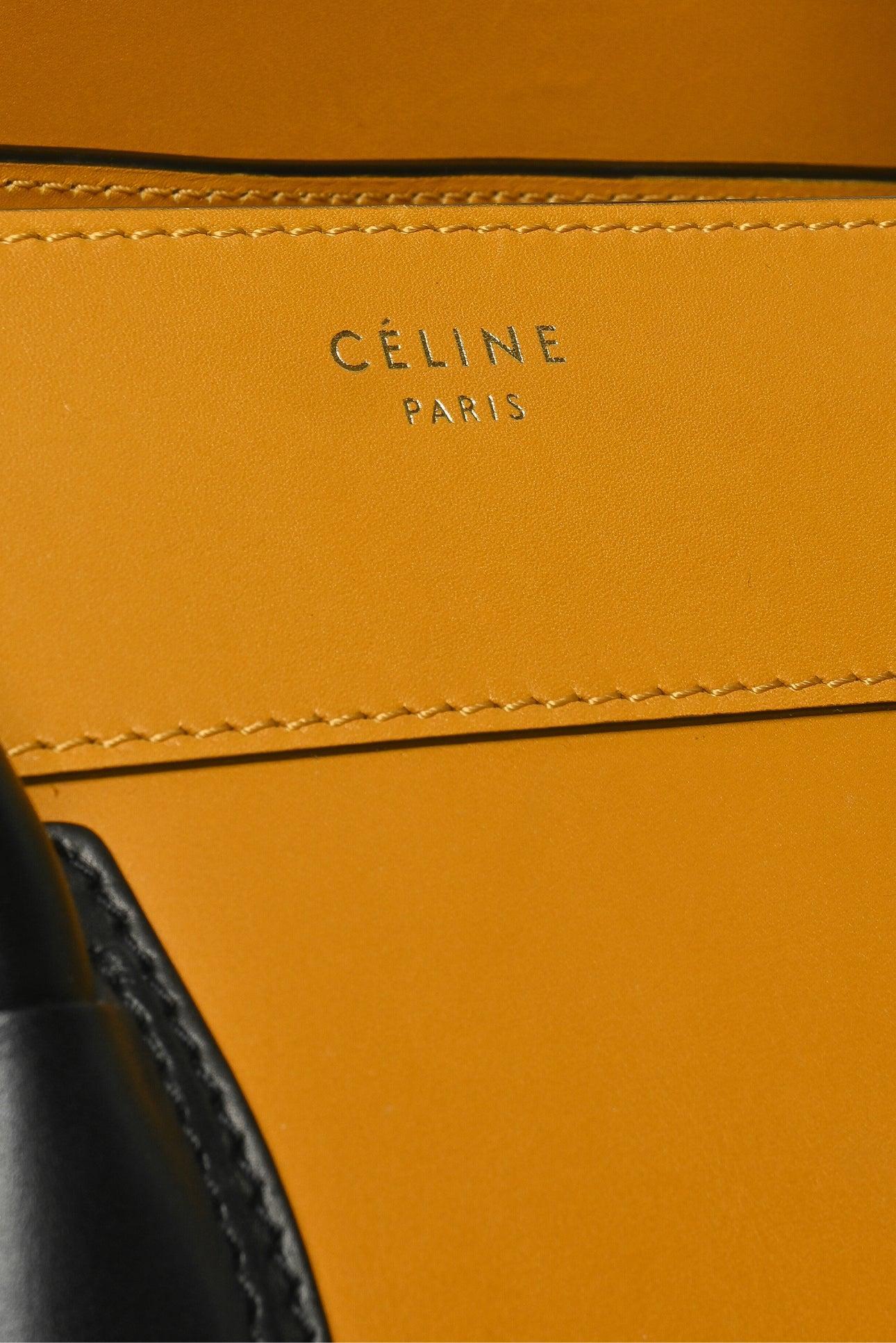 Celine 2013 Two-Tone Calfskin Leather Mini Luggage Tote - Image 6