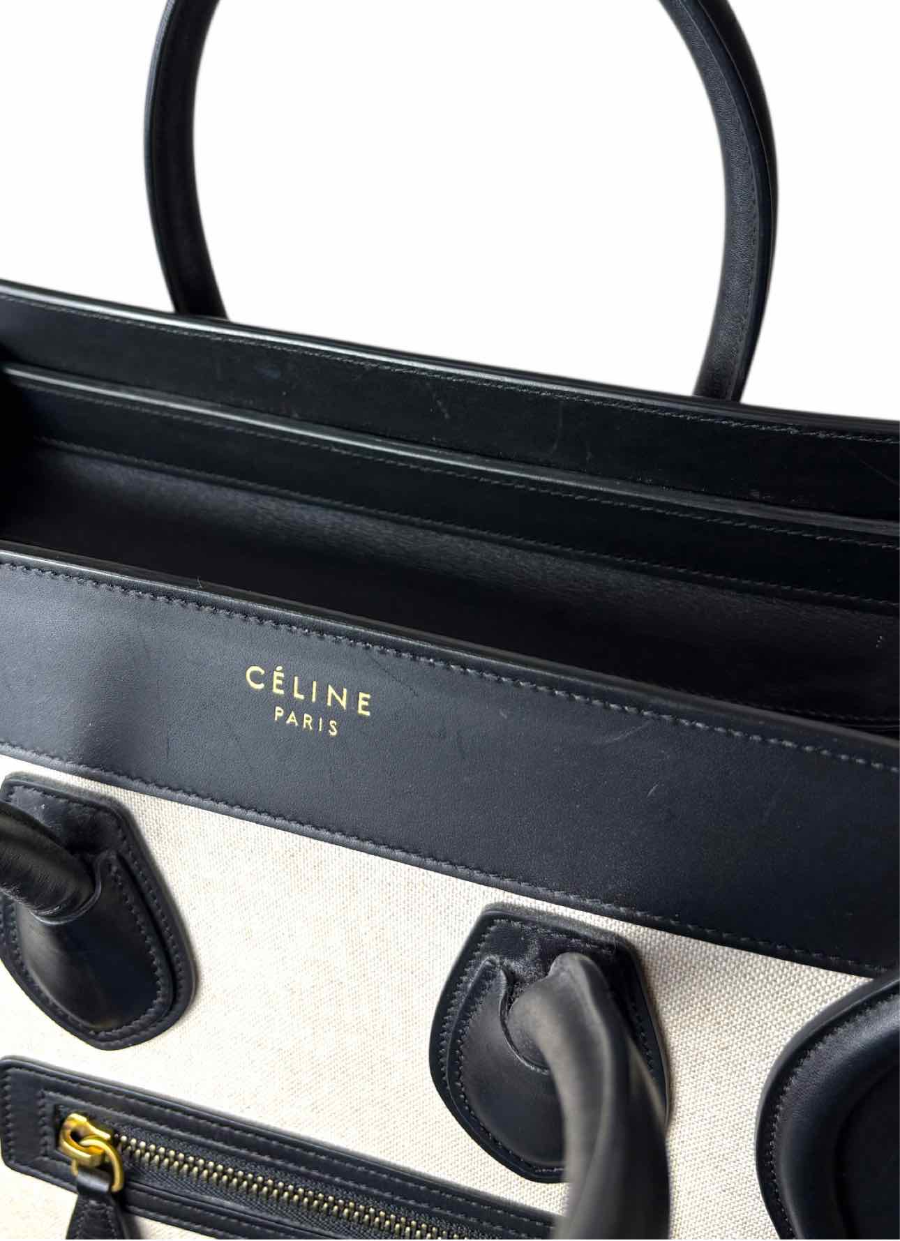 Celine 2014 Tri-Colour Micro Luggage Tote - Image 10