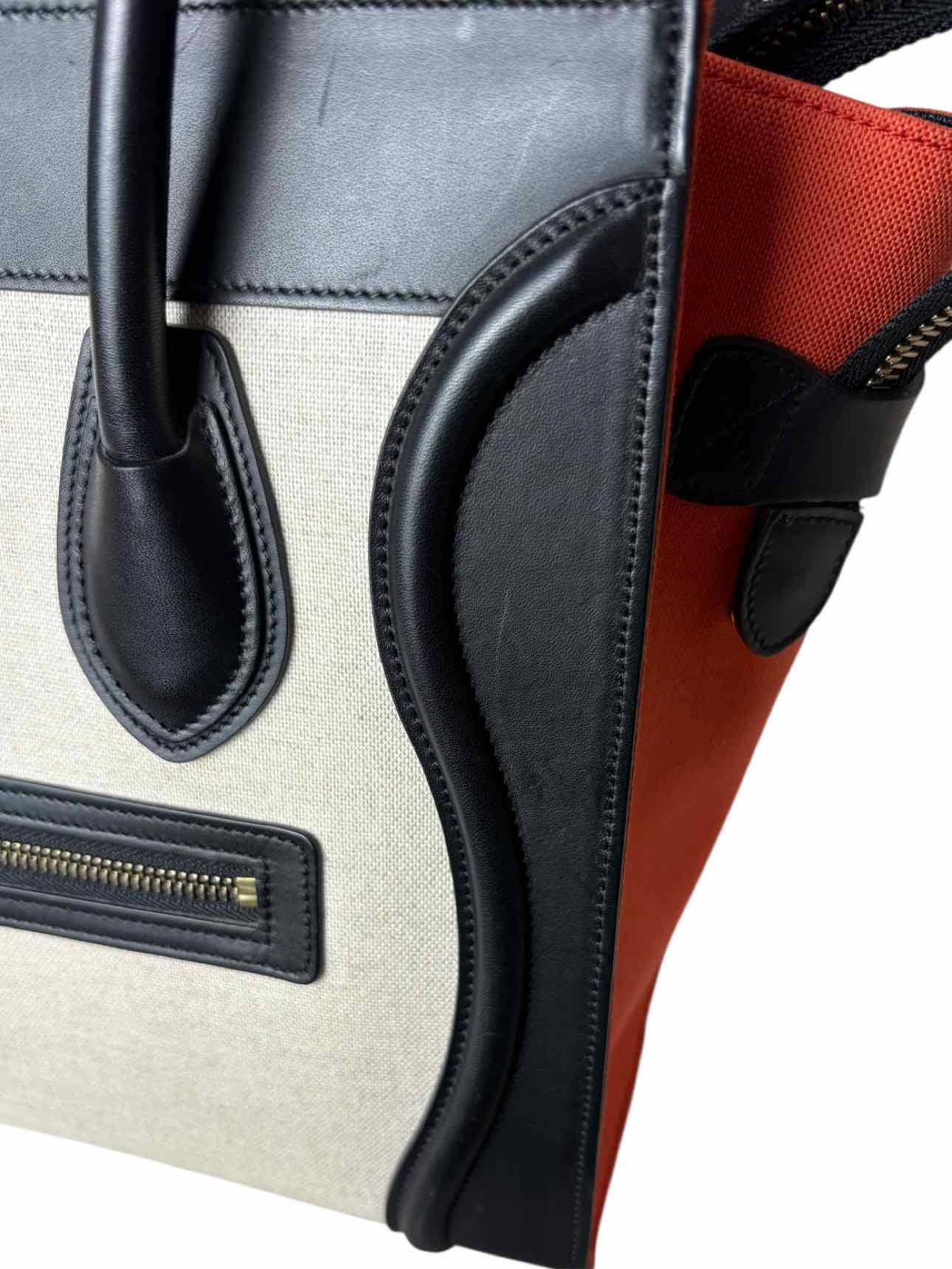 Celine 2014 Tri-Colour Micro Luggage Tote - Image 11