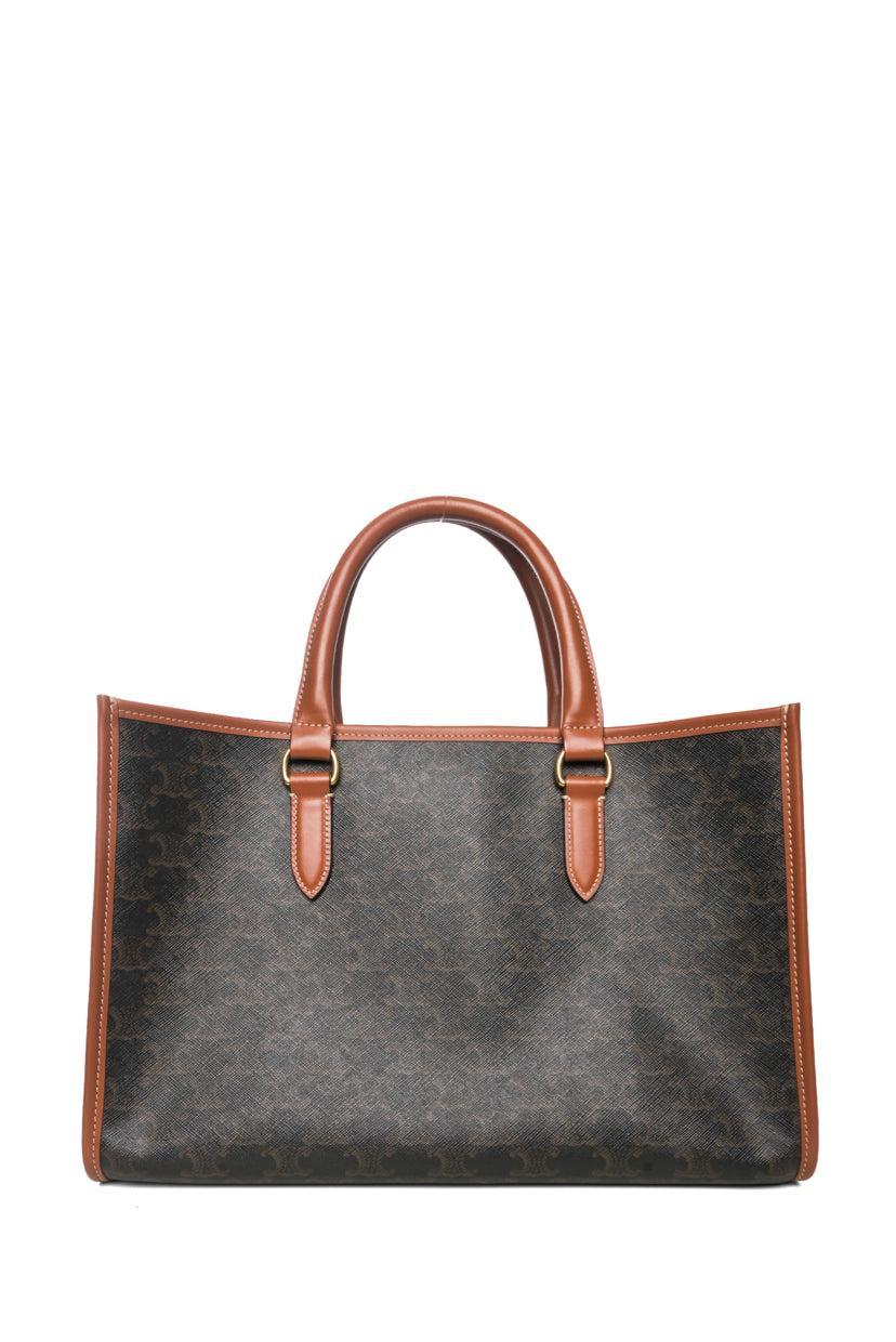 Celine 2022 Triomphe Canvas Calfskin Mini Horizontal Cabas Tote - Image 3