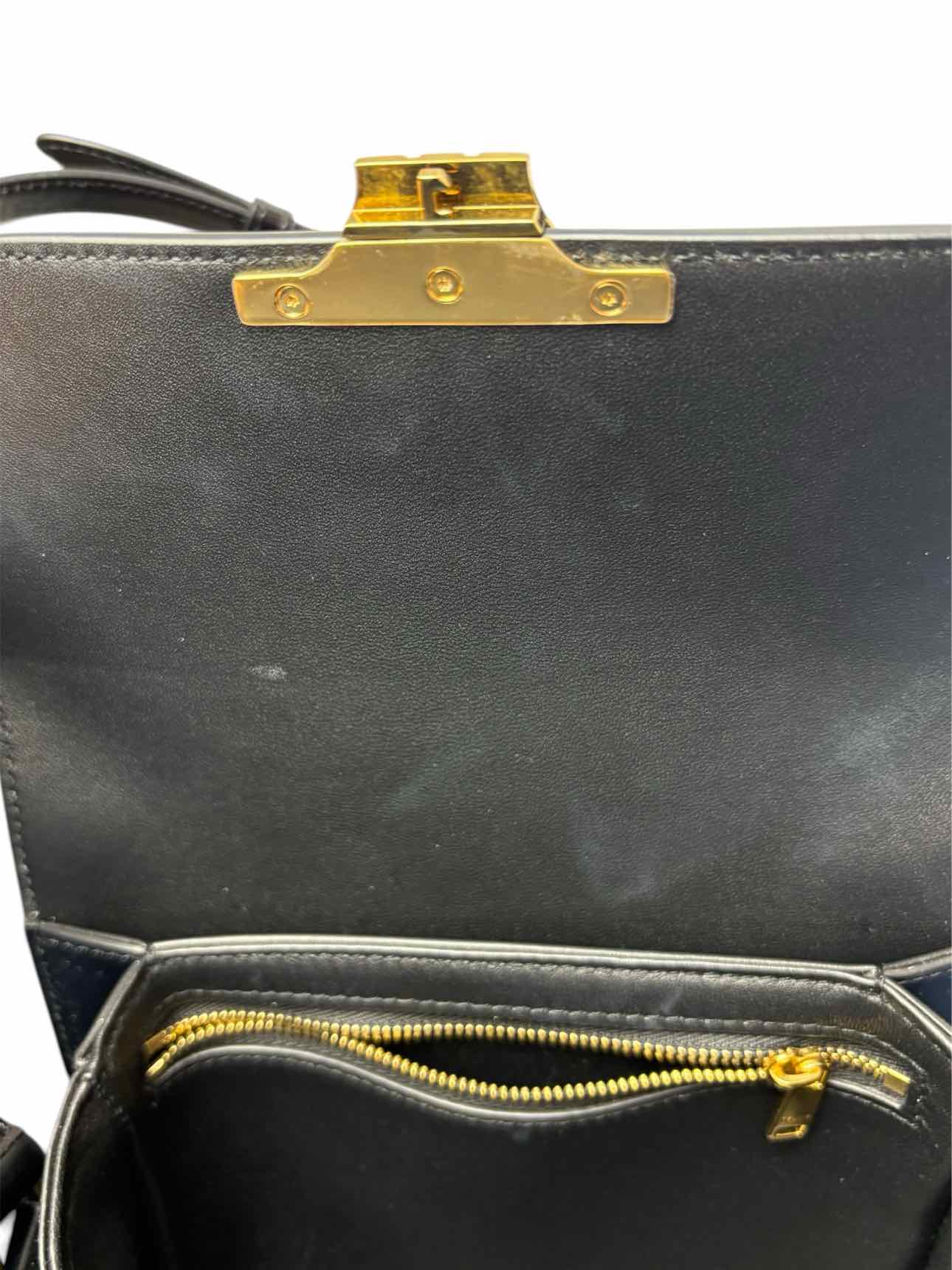 Celine Black Teen Shiny Calfskin Triomphe Flap Purse - Image 9