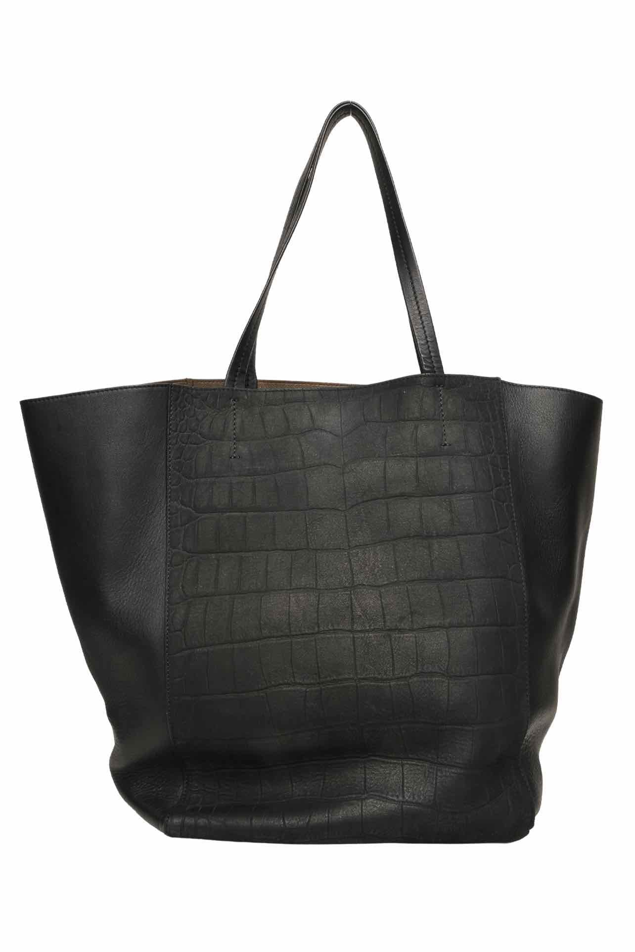 Celine Croc Embossed Phantom Cabas Tote - Image 3