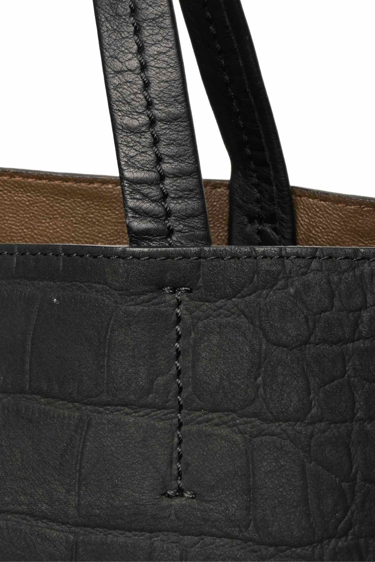 Celine Croc Embossed Phantom Cabas Tote - Image 4