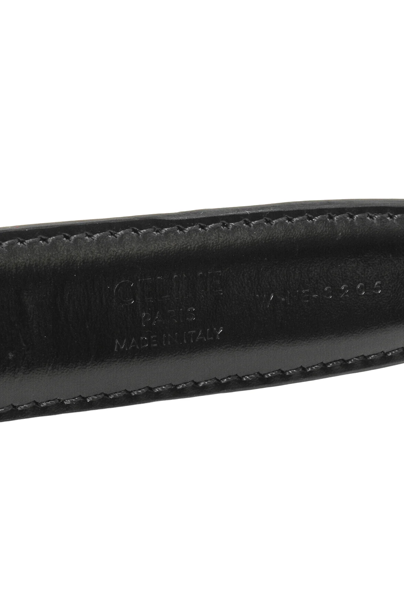 Celine Reversible Taurillon Leather & Triomphe Canvas 25mm Belt Strap - Image 3