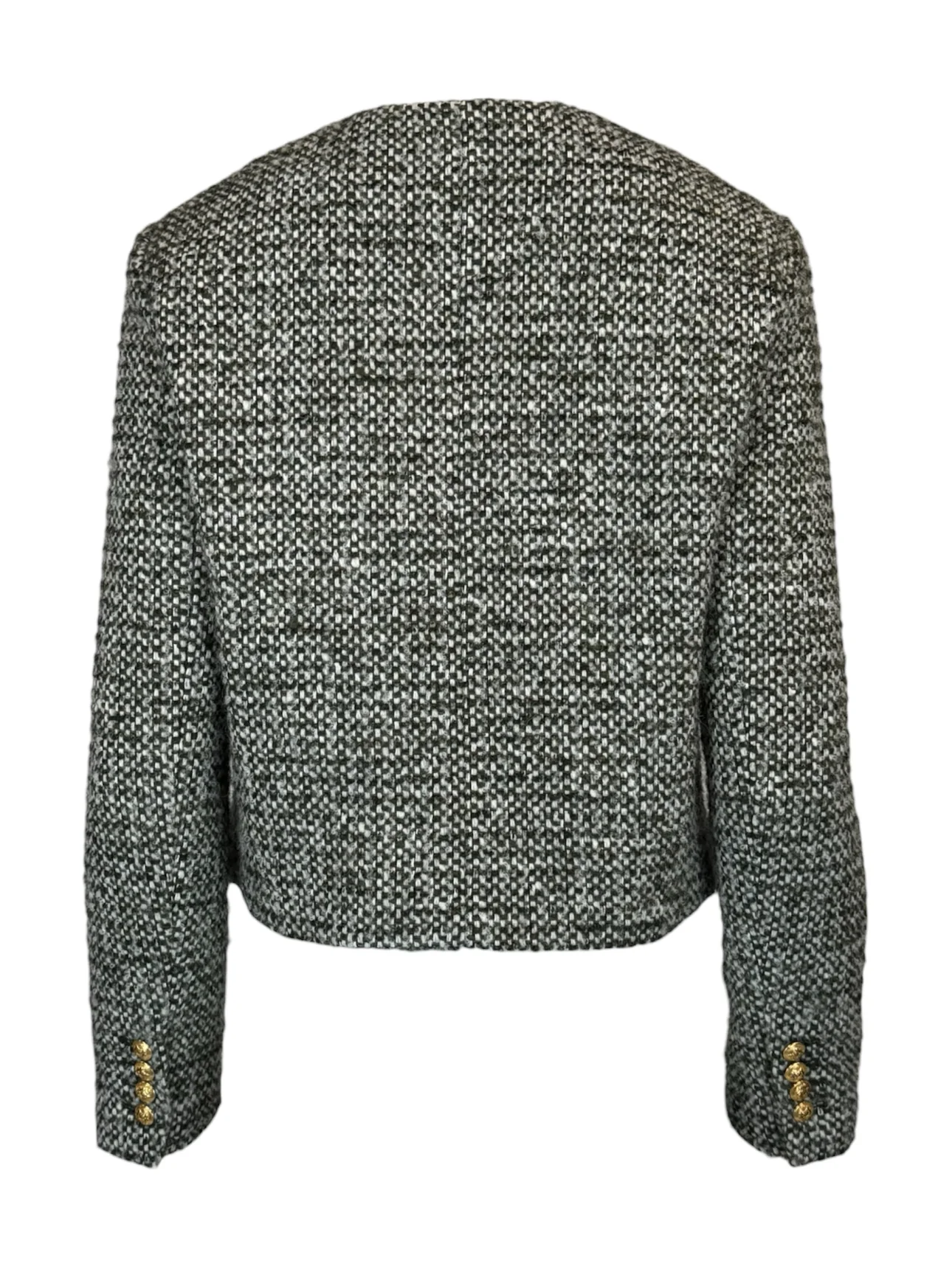 Celine Size 36 BouclÃ© Tweed Chasseur Jacket - Image 2