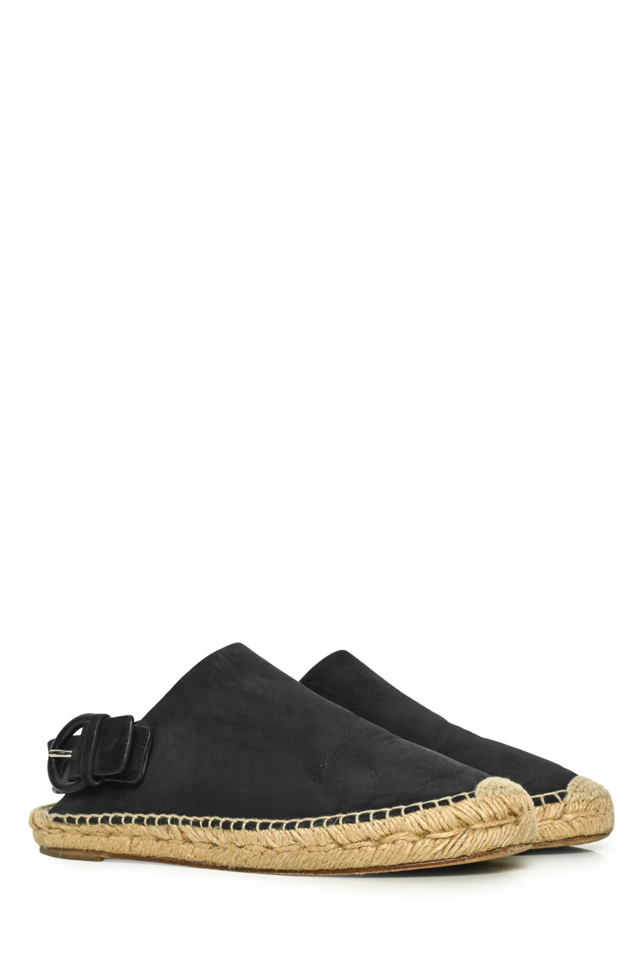 Celine Size 37 Leather Slingback Espadrille Mules - Image 2
