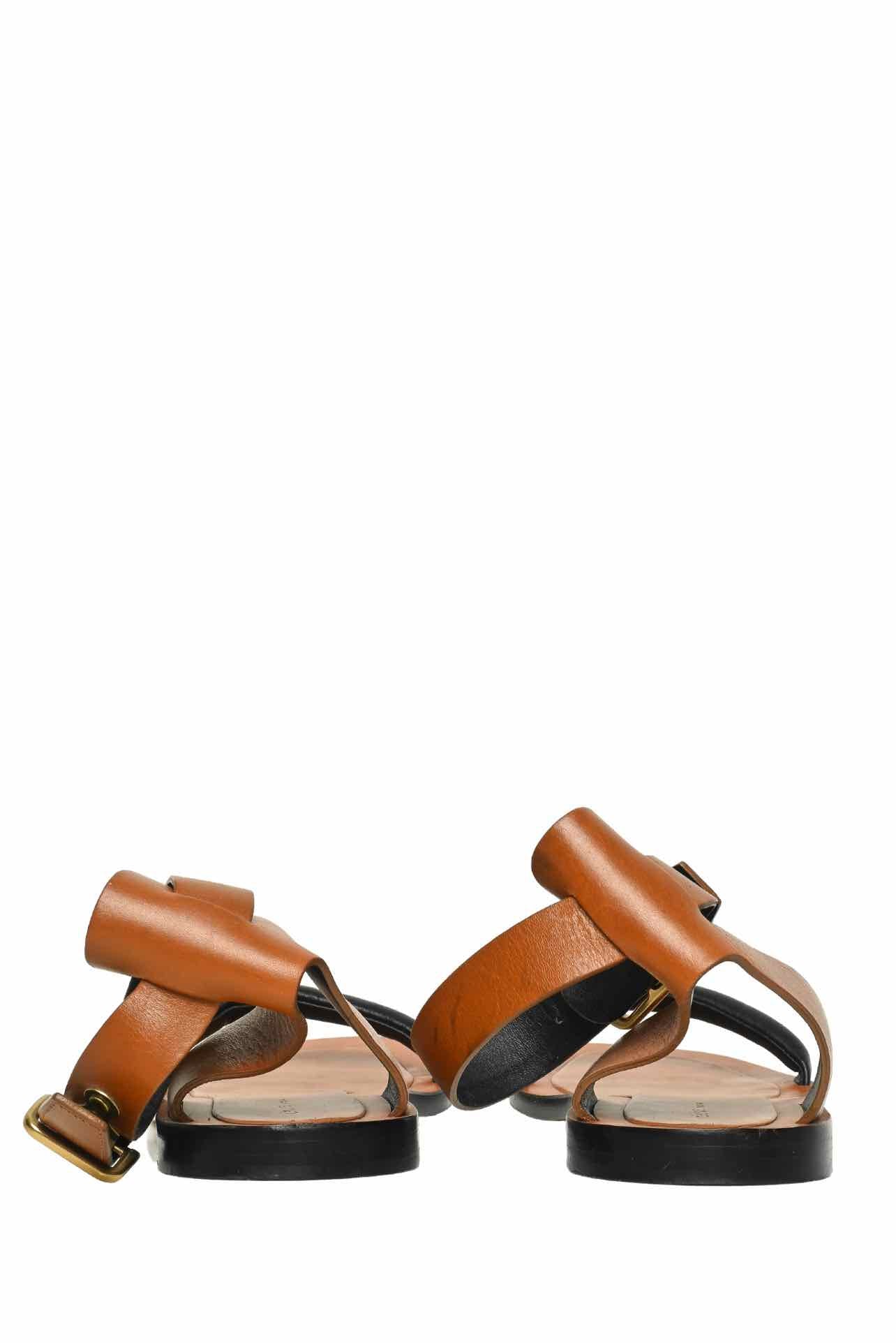 Celine Size 39.5 Leather Buckle Sandals - Image 5