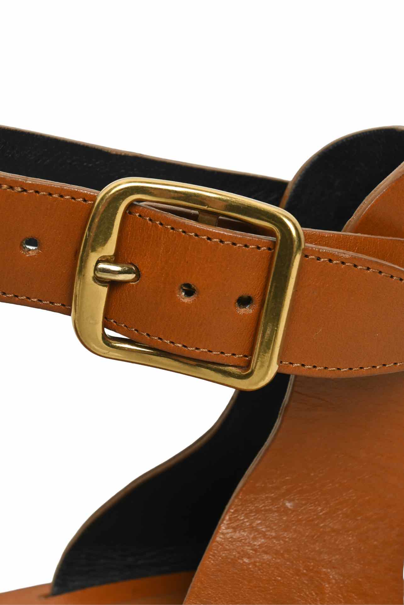 Celine Size 39.5 Leather Buckle Sandals - Image 6