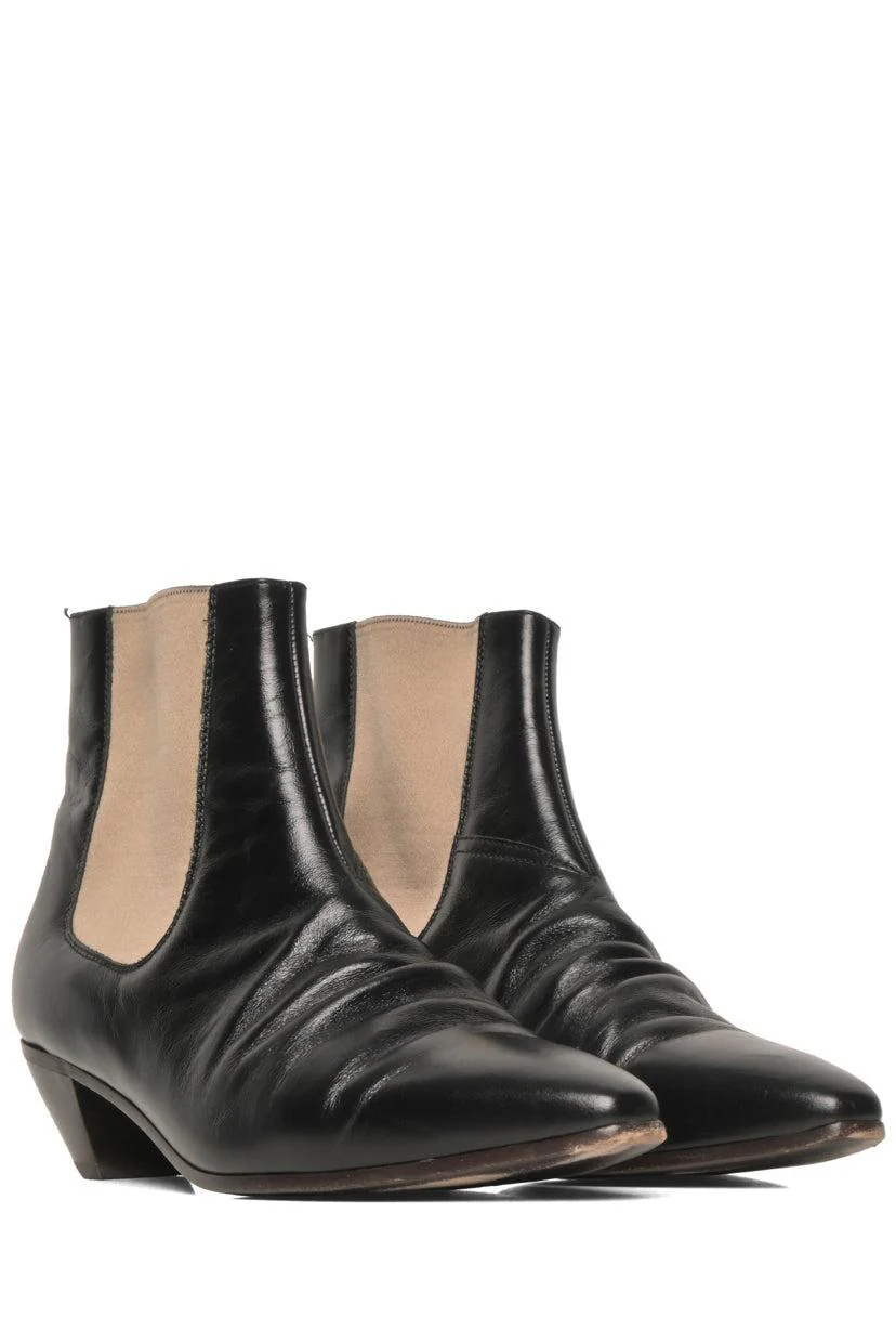 Celine Size 39 Leather D-Racer Chelsea Ankle Boots - Image 2