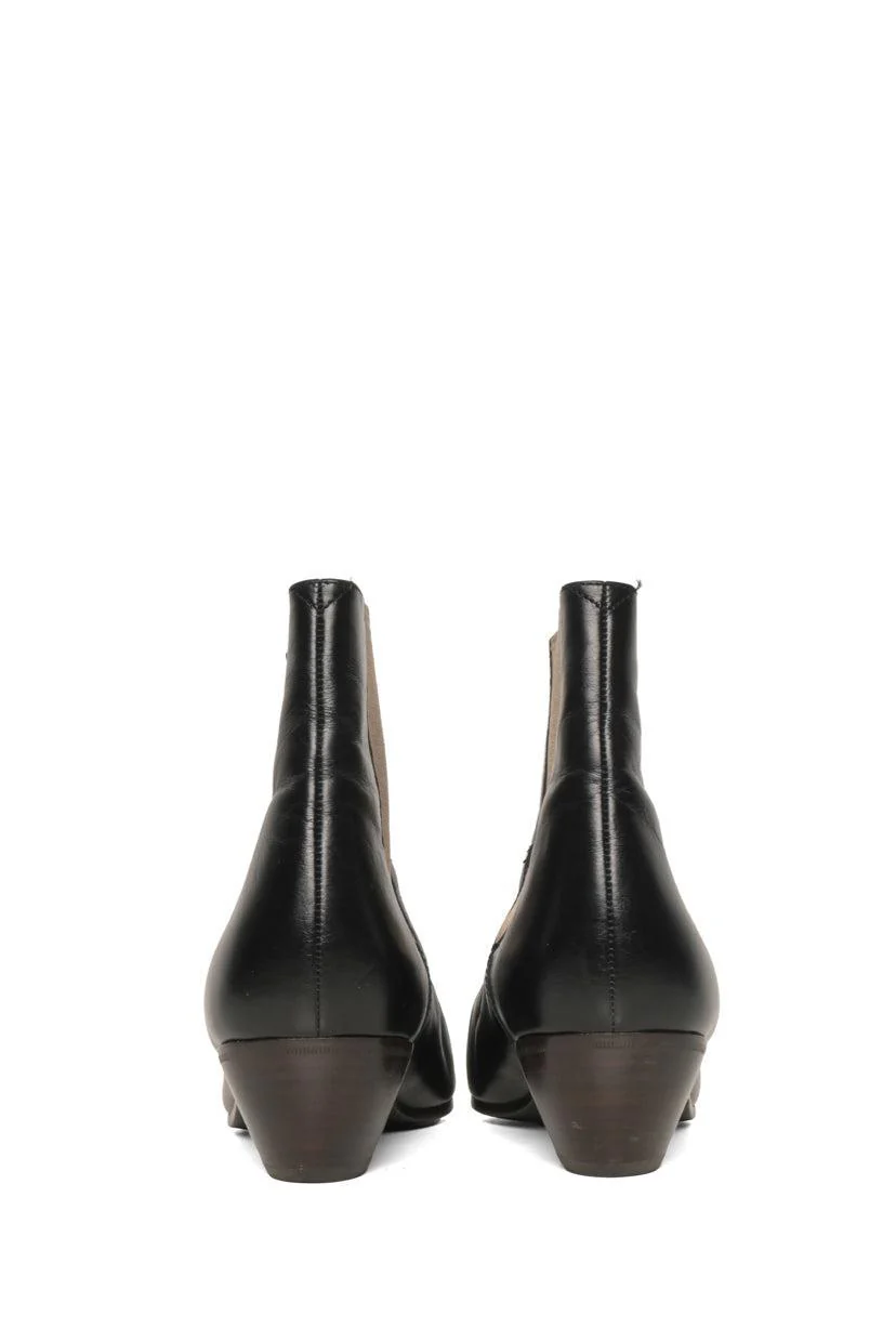 Celine Size 39 Leather D-Racer Chelsea Ankle Boots - Image 4